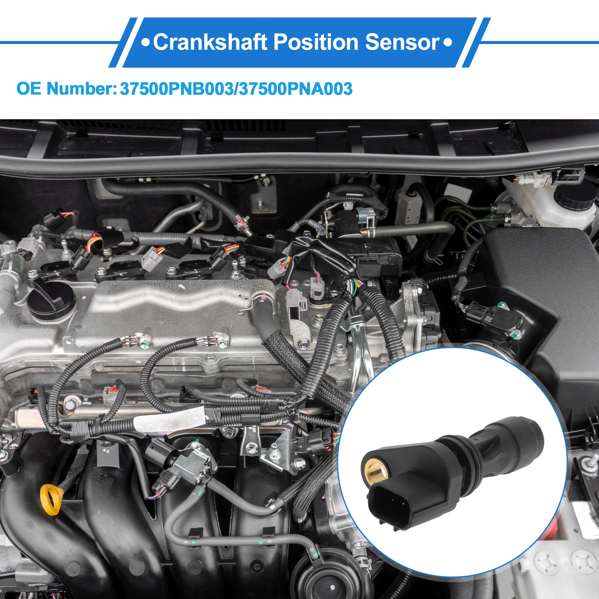 1 Pc Crankshaft Position Sensor for Honda Civic Hybrid 2003-2011 Sturdy Metal Plastic Black Engine Crank CKP Sensor - Image 3