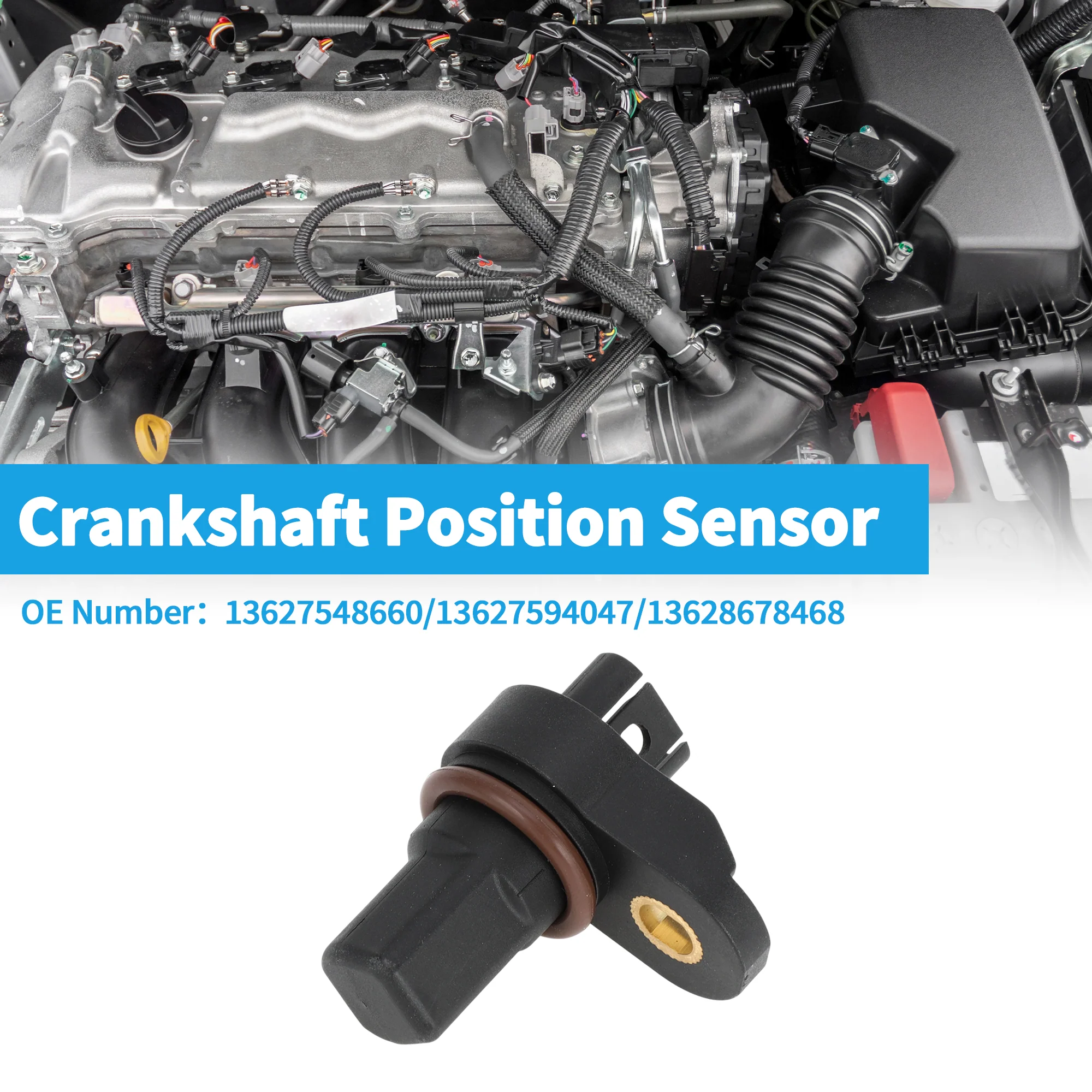 1 Pc Crankshaft Position Sensor for BMW E90 320i 2.0 2007-2011 Sturdy Metal Plastic Black Engine Crank CKP Sensor - Image 2