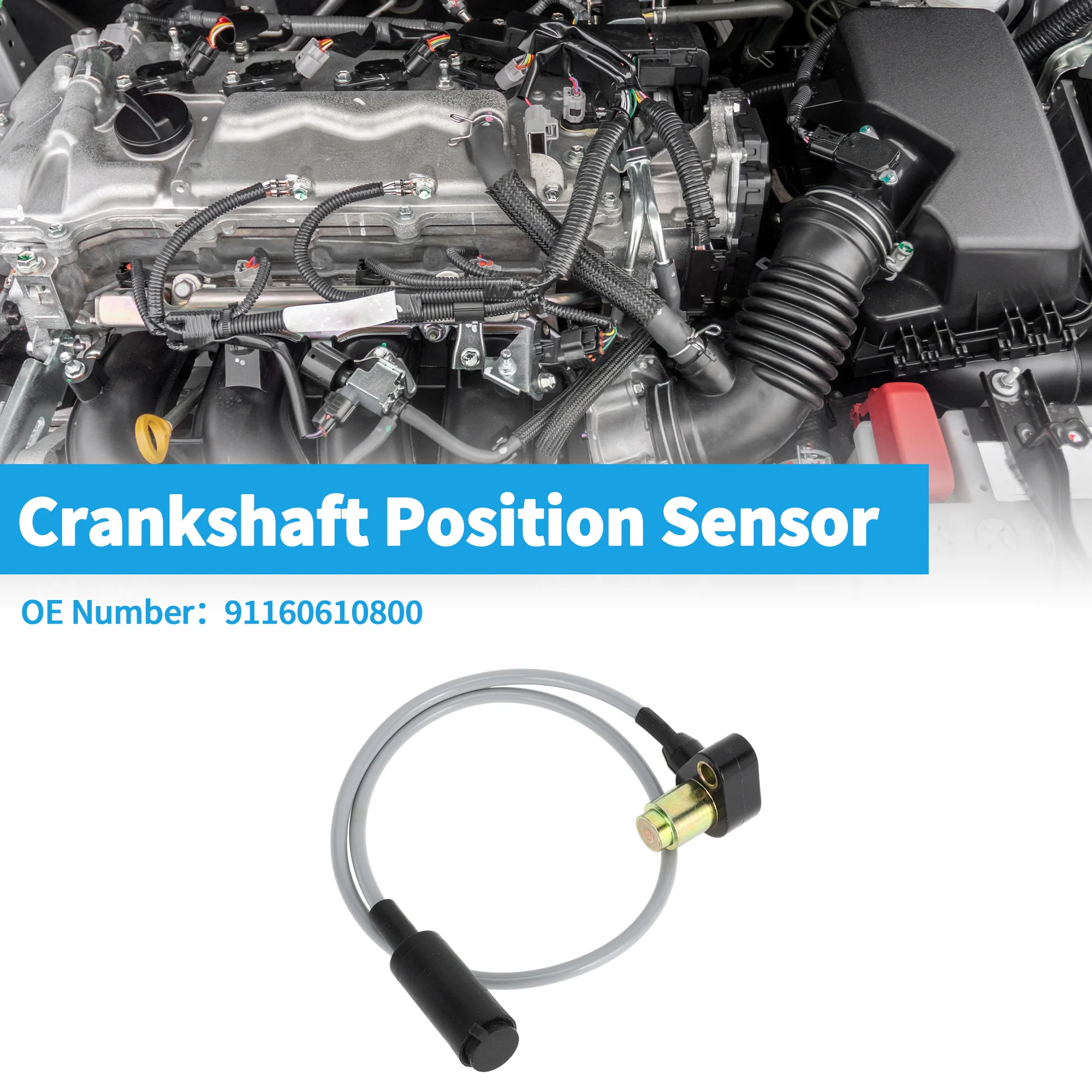 1 Pc Crankshaft Position Sensor for Porsche 928 911 944 Sturdy Metal Plastic Black Gray Engine Crank CKP Sensor - Image 2