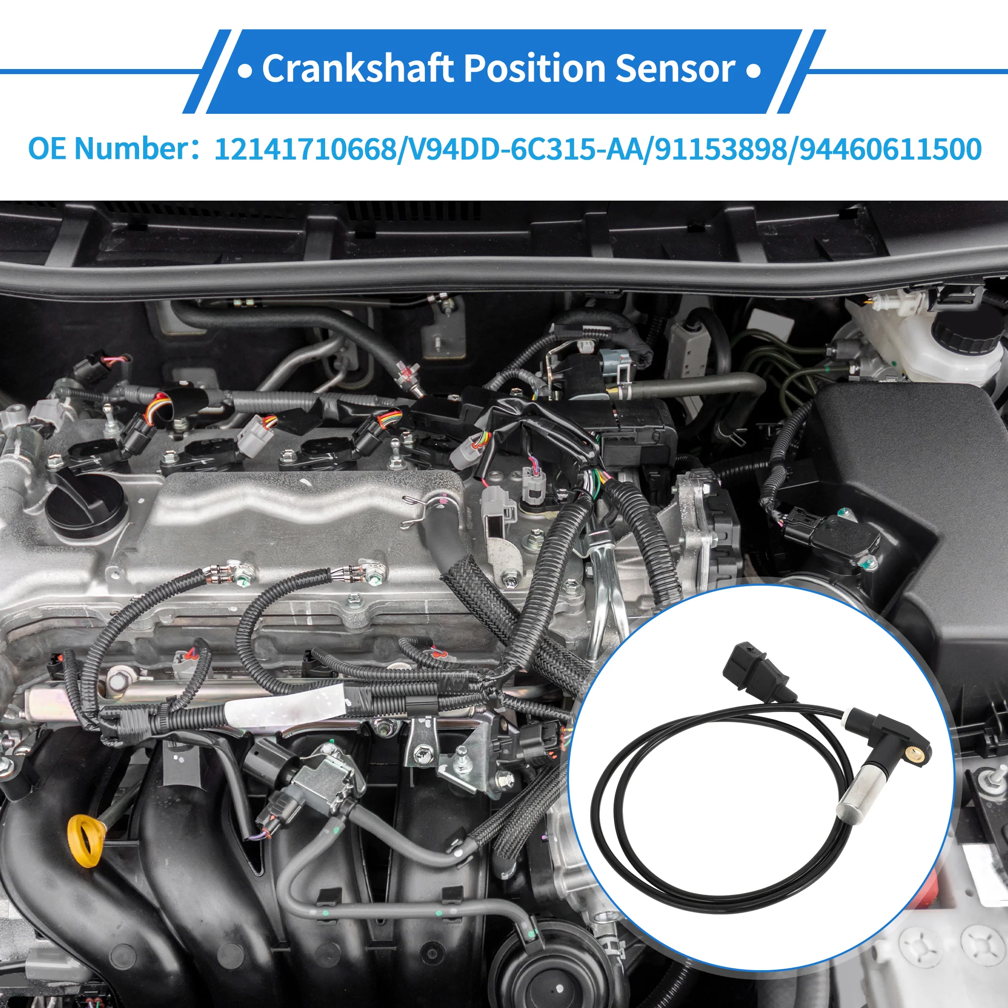 1 Pc Crankshaft Position Sensor for BMW E30 325i 2.5 1986-1991 Sturdy Metal Plastic Black Engine Crank CKP Sensor - Image 3