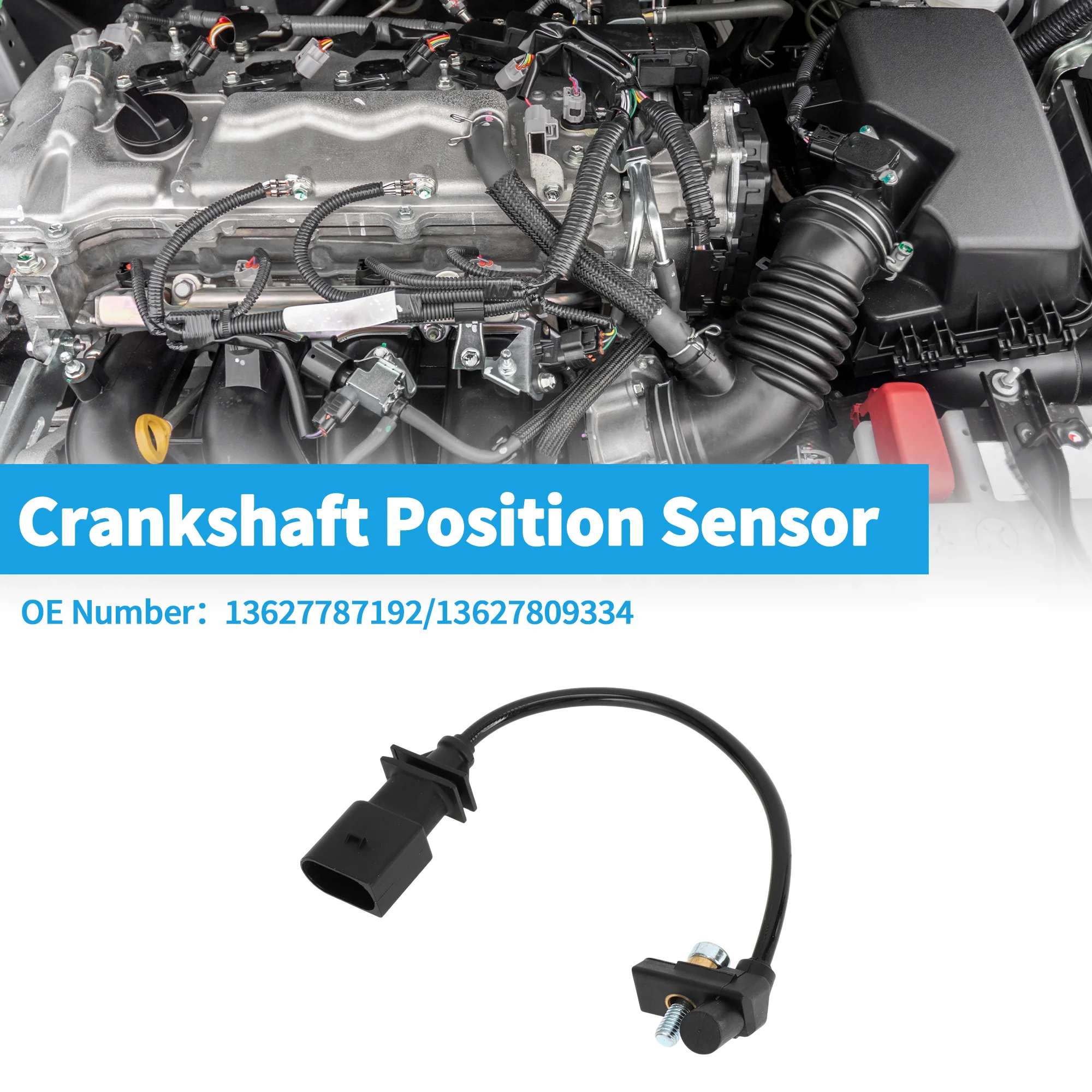 1 Pc Crankshaft Position Sensor for BMW 335d 3.0 Diesel 09-11 Sturdy Metal Plastic Black Engine Crank CKP Sensor - Image 2