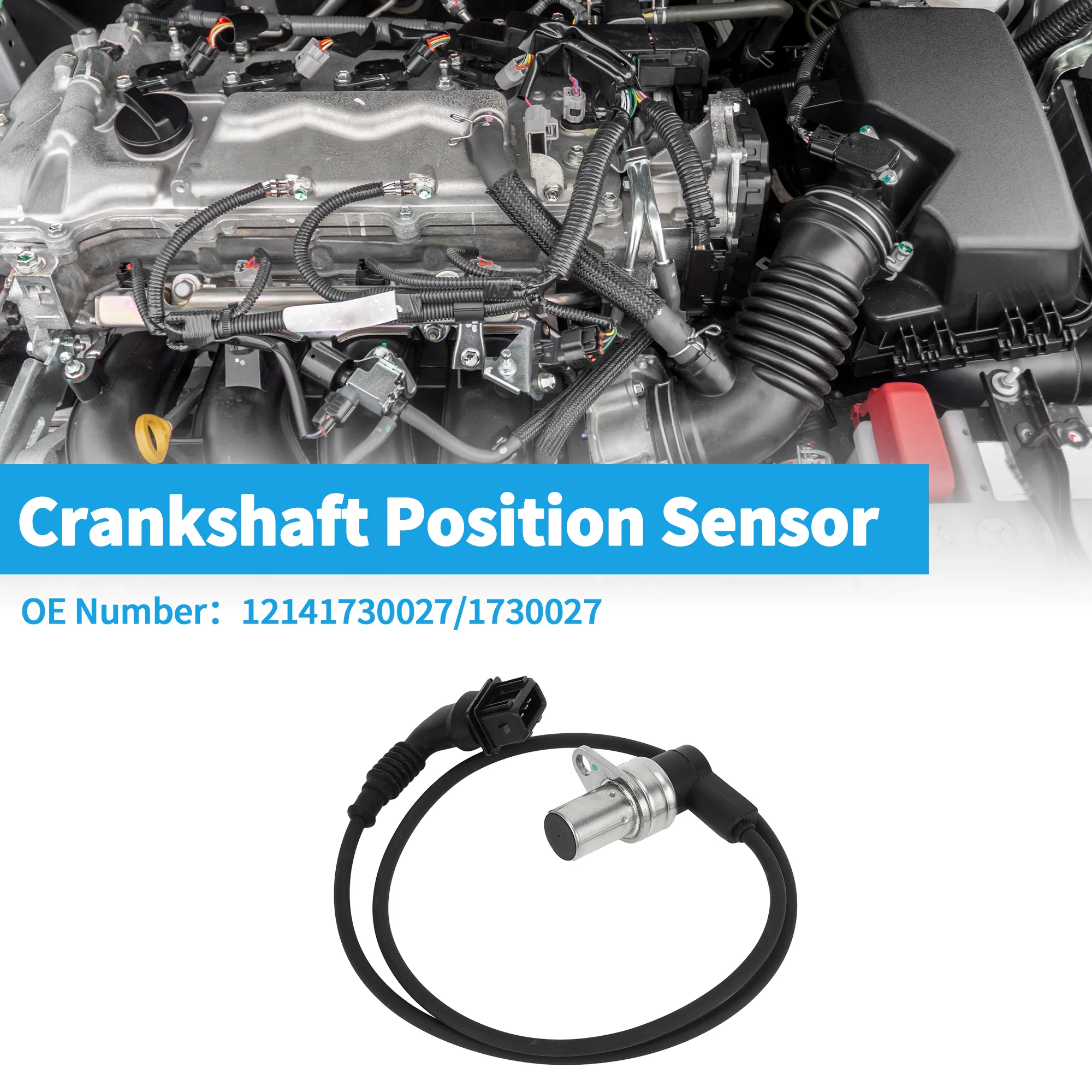 1 Pc Crankshaft Position Sensor for BMW 3 Saloon E36 320i 1991-1998 Sturdy Metal Plastic Black Silver Tone Engine Crank CKP Sensor - Image 2