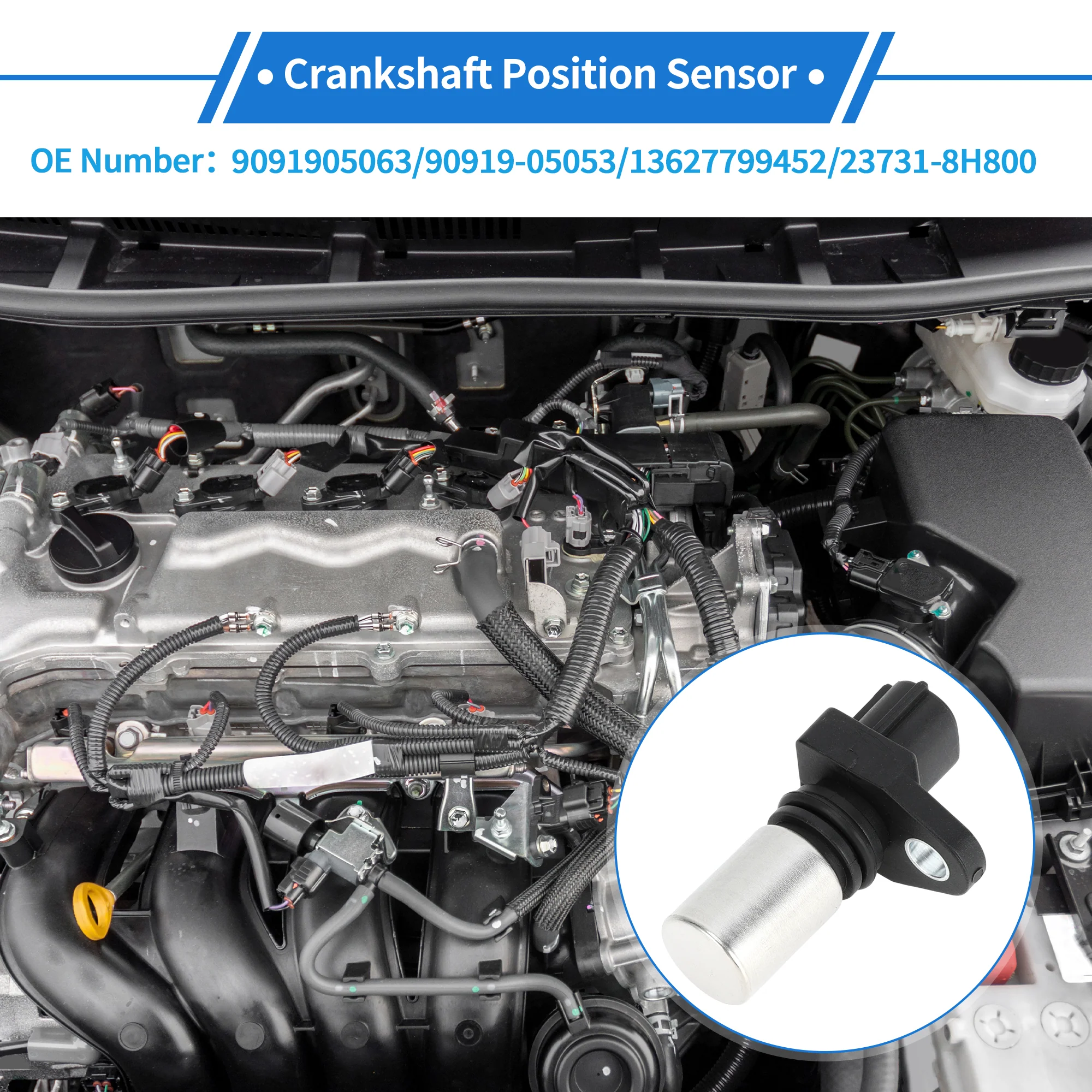 1 Pc Crankshaft Position Sensor for TOYOTA Auris 1.4 D-4D 2012-2018 Sturdy Metal Plastic Black Engine Crank CKP Sensor - Image 3