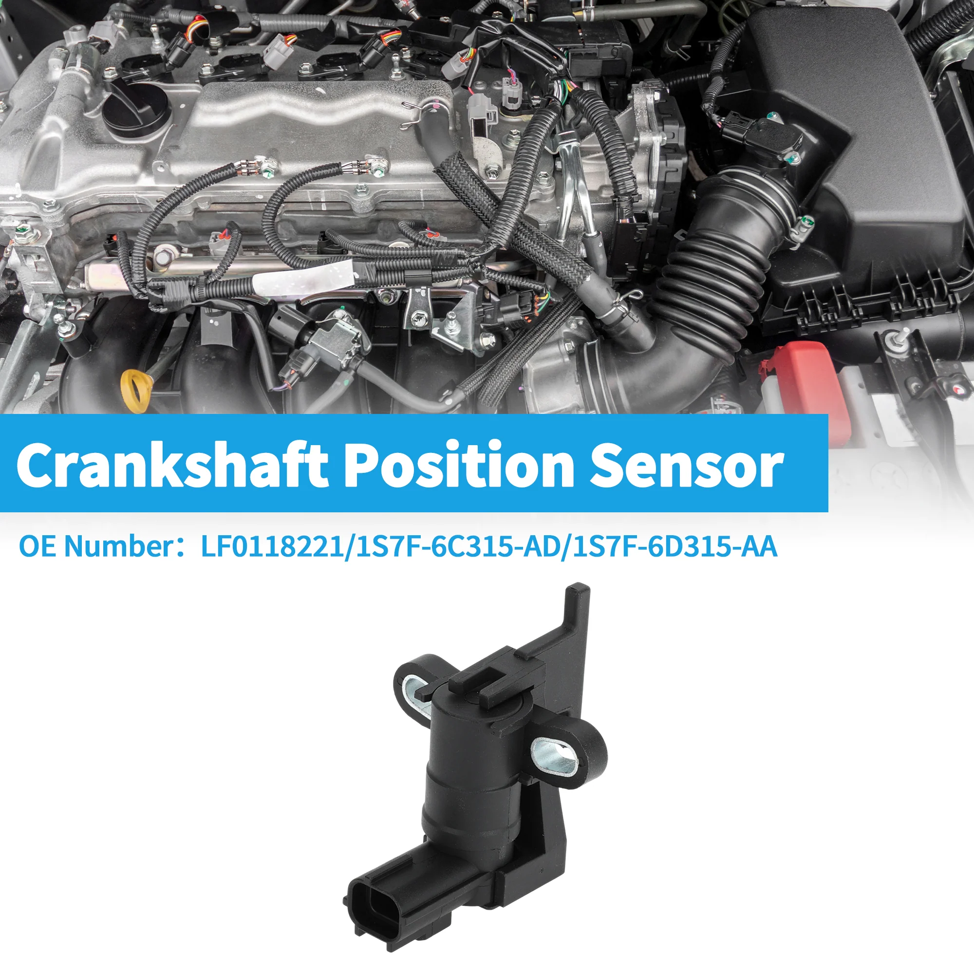 1 Pc Crankshaft Position Sensor for Mazda 6 2.3 3.0 2003-2005 Sturdy Metal Plastic Black Engine Crank CKP Sensor - Image 2