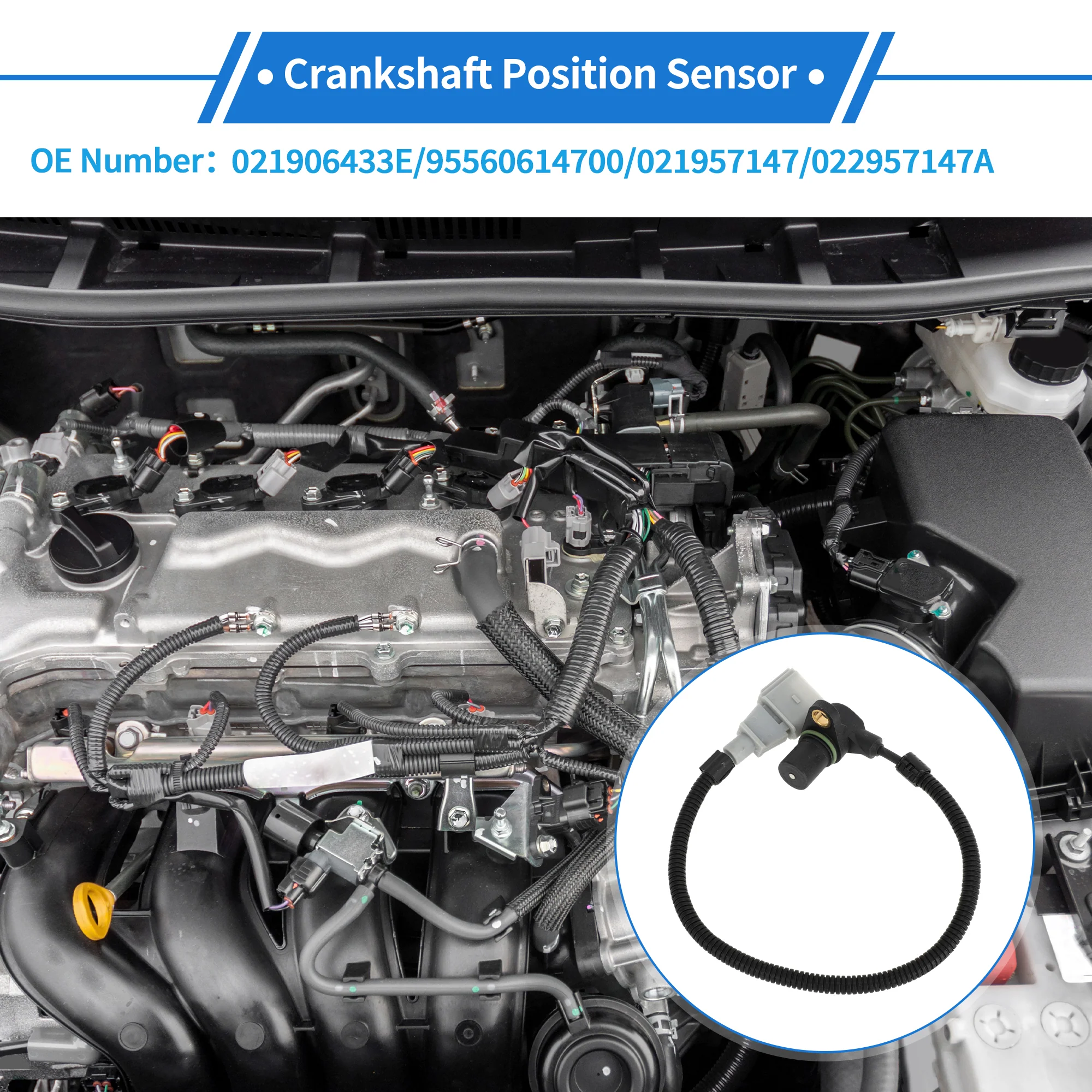 1 Pc Crankshaft Position Sensor for VW Touareg Base 3.2 3.6 2005-2009 Sturdy Metal Plastic Black Gray Engine Crank CKP Sensor - Image 3
