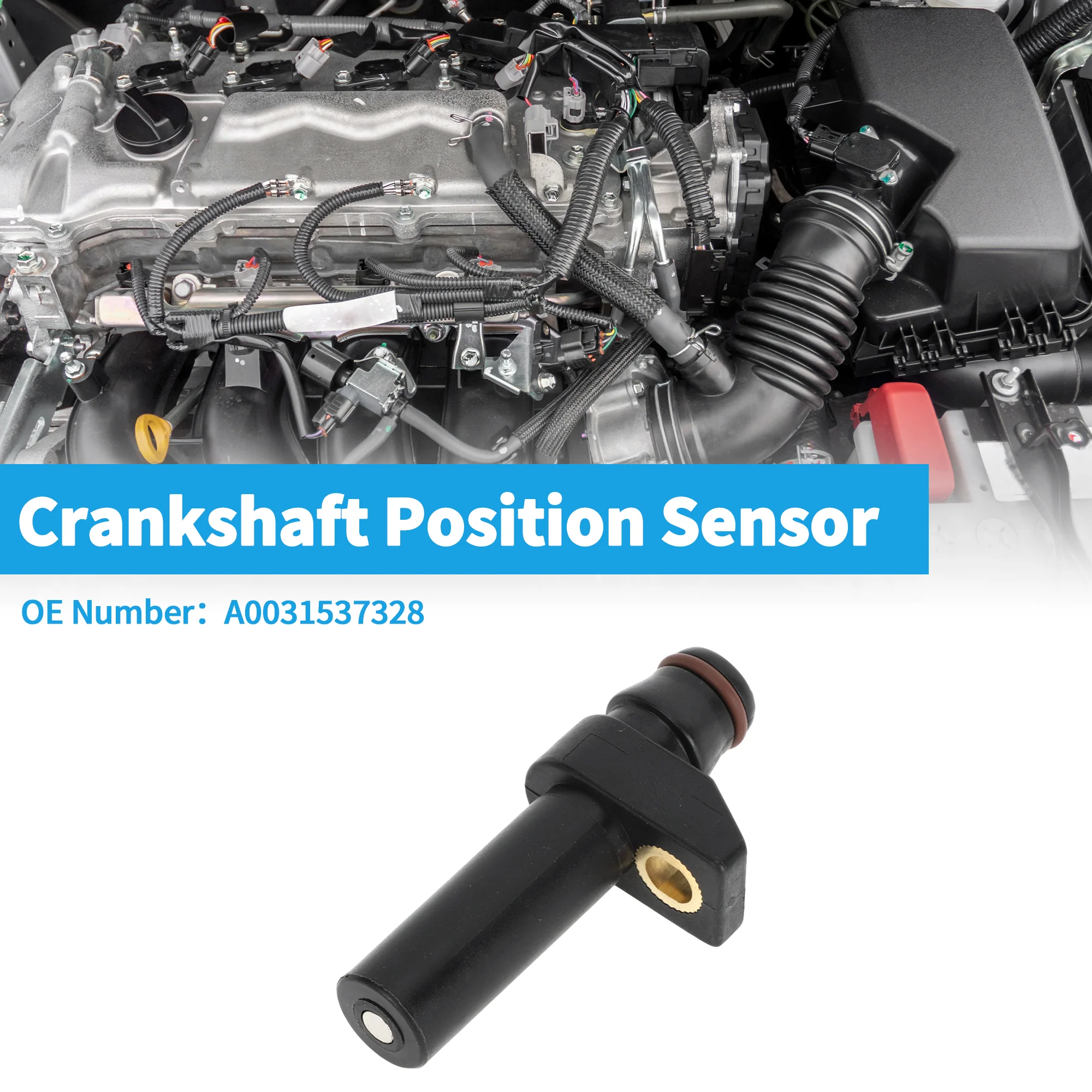 1 Pc Crankshaft Position Sensor for MERCEDES-BENZ W210 E280 2.8 1996-1997 Sturdy Metal Plastic Black Engine Crank CKP Sensor - Image 2