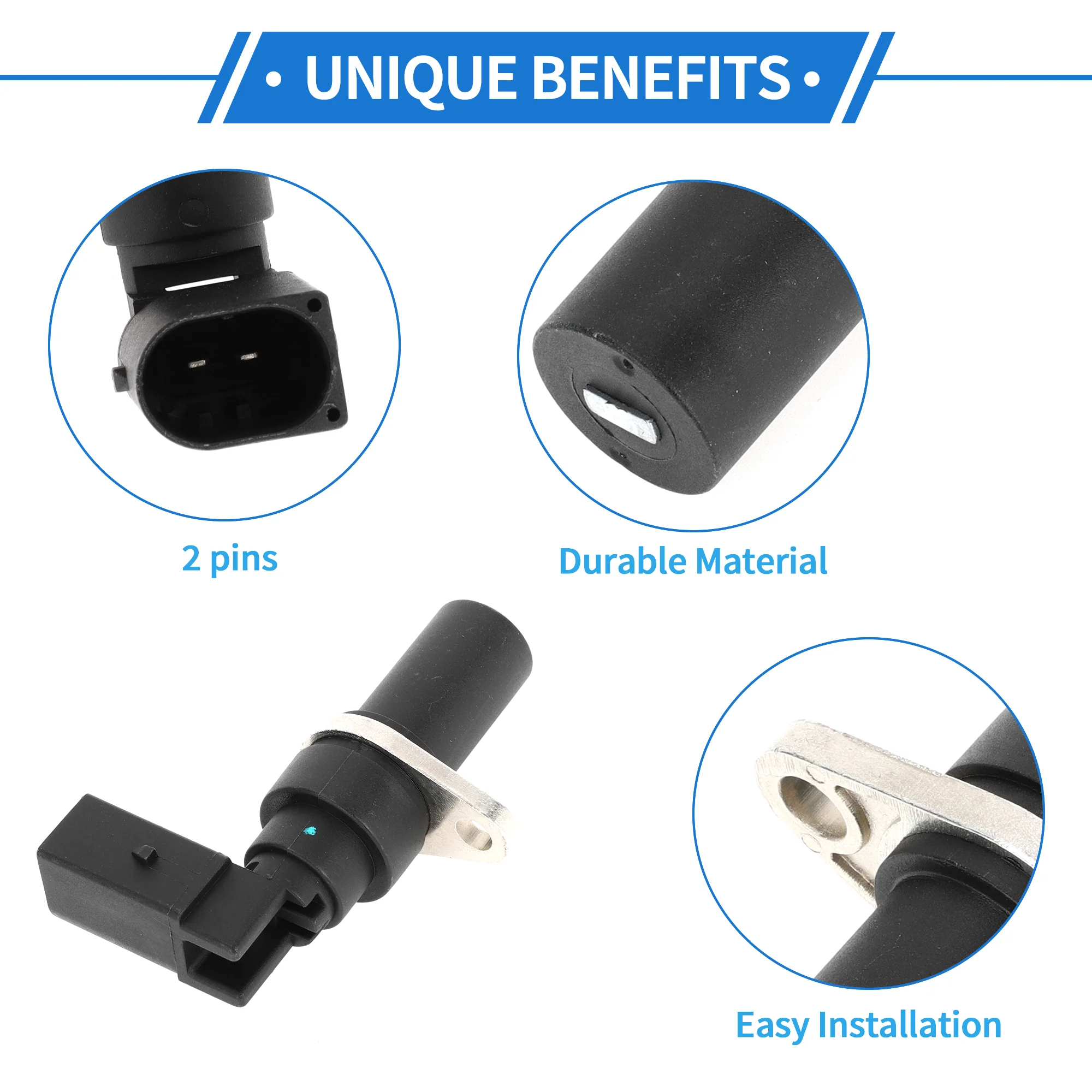 1 Pc Crankshaft Position Sensor for BMW E46 330d 2.9 99-05 Sturdy Metal Plastic Black Engine Crank CKP Sensor - Image 4