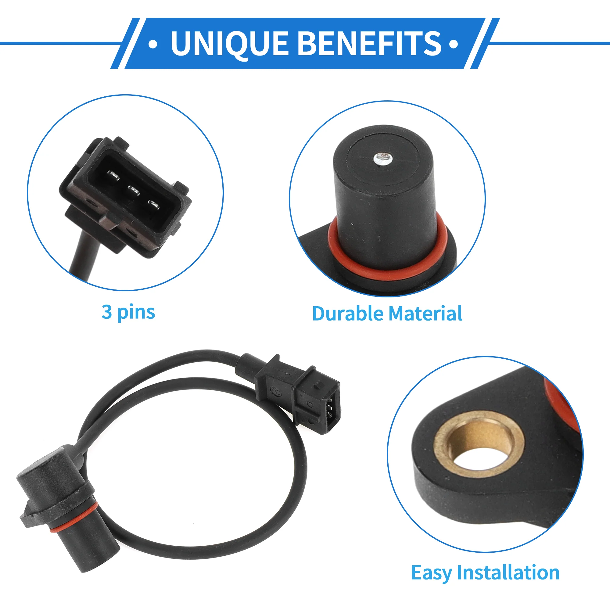 1 Pc Crankshaft Position Sensor for NISSAN Terrano 2.7TDi 4WD 96-07 Sturdy Metal Plastic Black Engine Crank CKP Sensor - Image 4