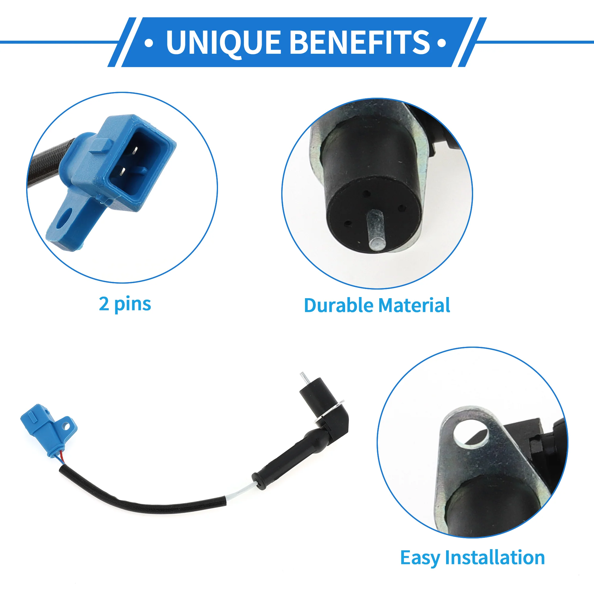 1 Pc Crankshaft Position Sensor for LAND ROVER Range Rover 3.9 4x4 94-02 Sturdy Metal Plastic Black Blue Engine Crank CKP Sensor - Image 4