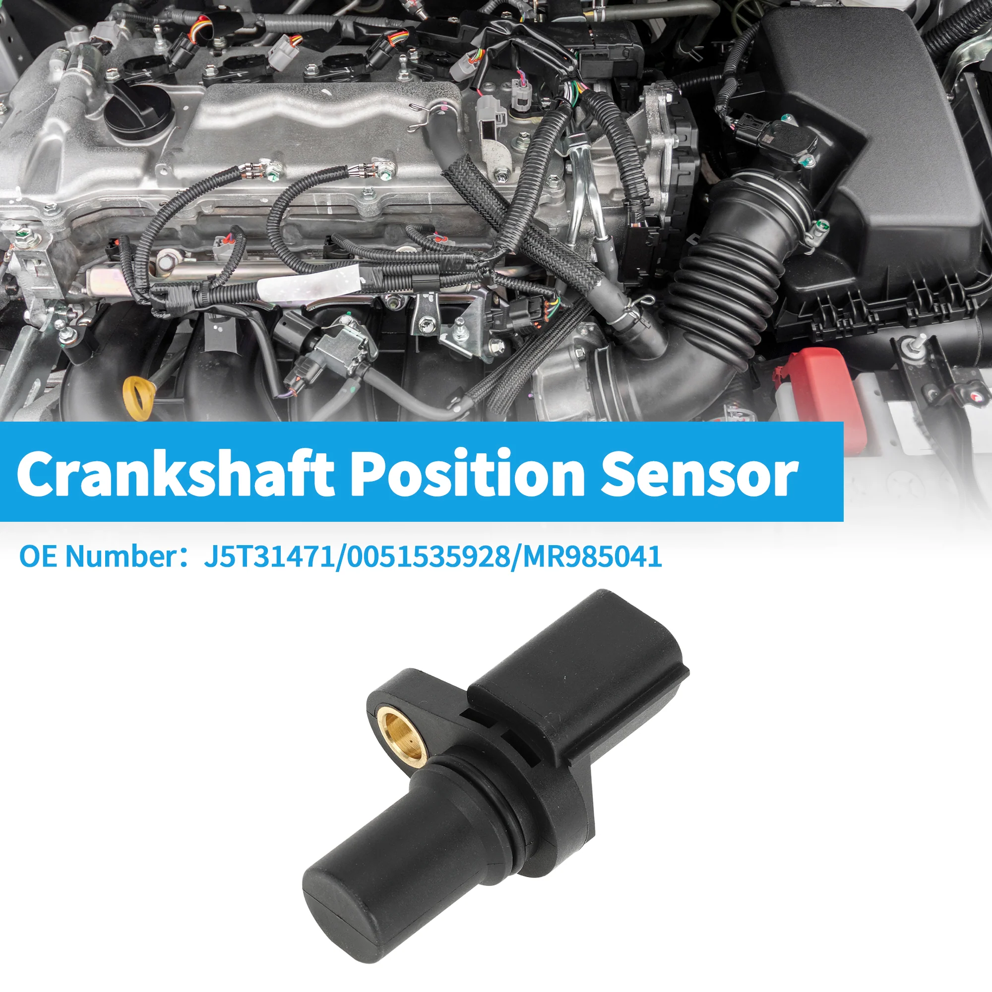 1 Pc Crankshaft Position Sensor for Mitsubishi Eclipse Cross 1.5 2018-2024 Sturdy Metal Plastic Black Engine Crank CKP Sensor - Image 2