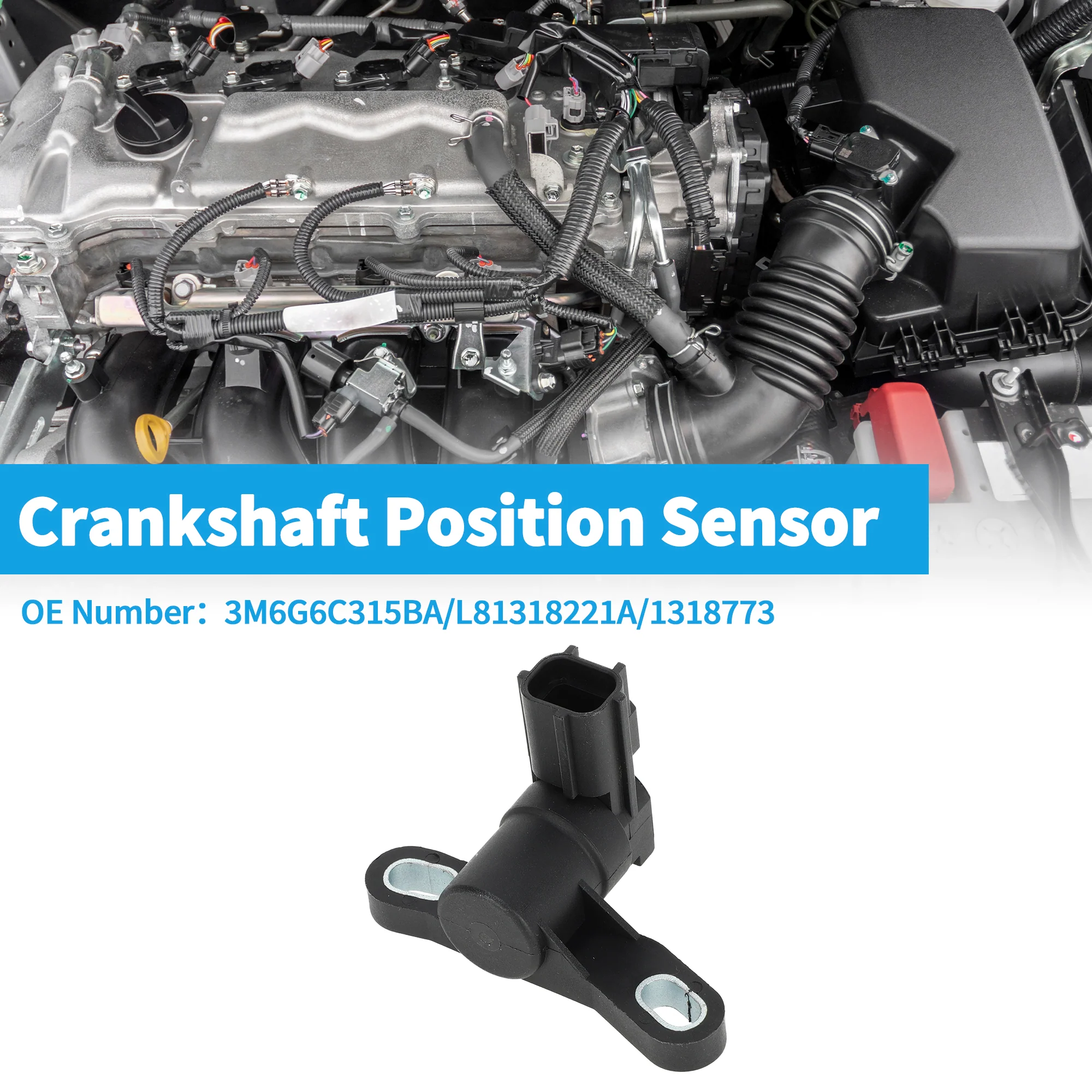 1 Pc Crankshaft Position Sensor for FORD Galaxy 2.3 2007-2015 Sturdy Metal Plastic Black Engine Crank CKP Sensor - Image 2