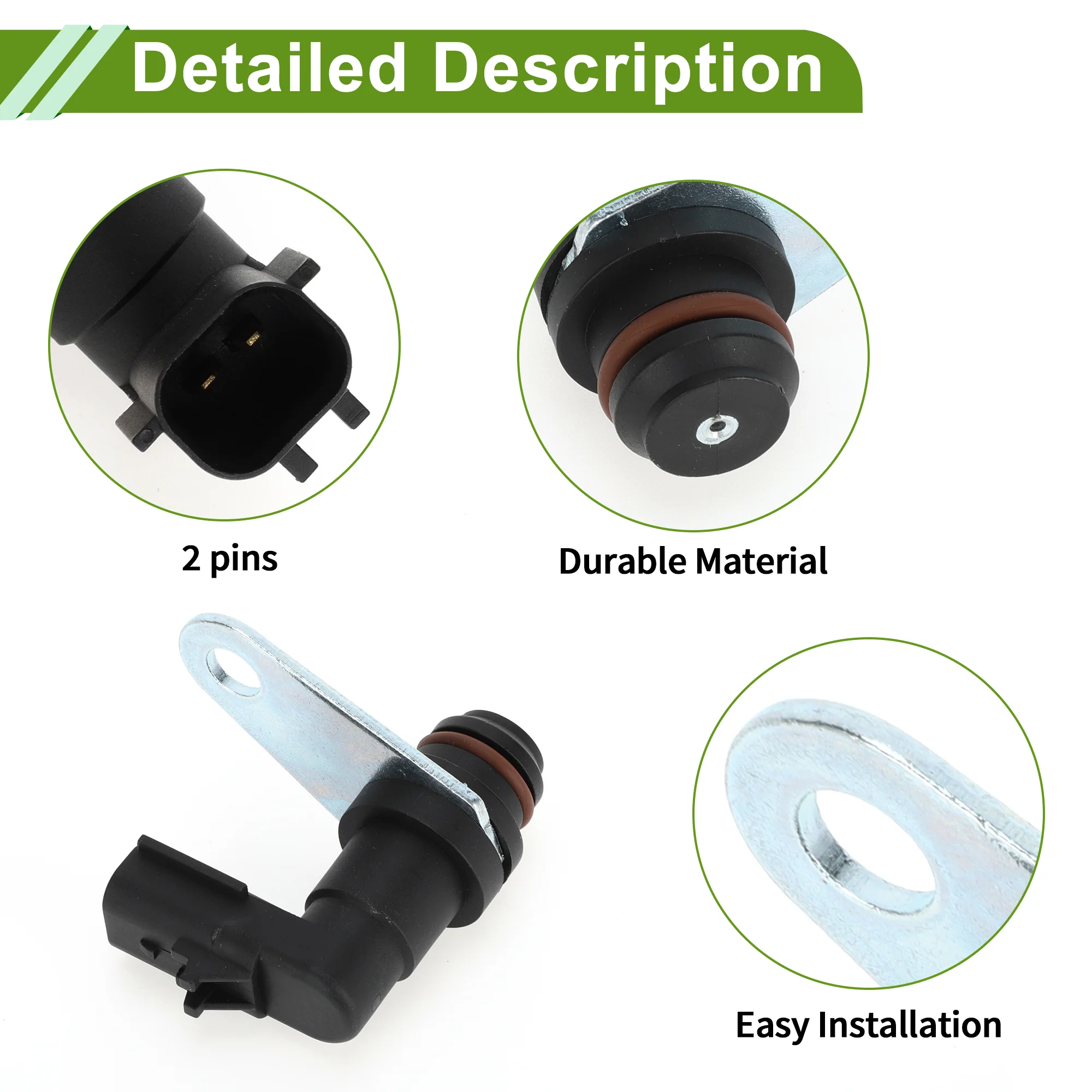 Crankshaft Position Sensor for Detroit Diesel Sturdy Black Engine Crank CKP Sensor Metal Plastic 1 Pc - Image 4