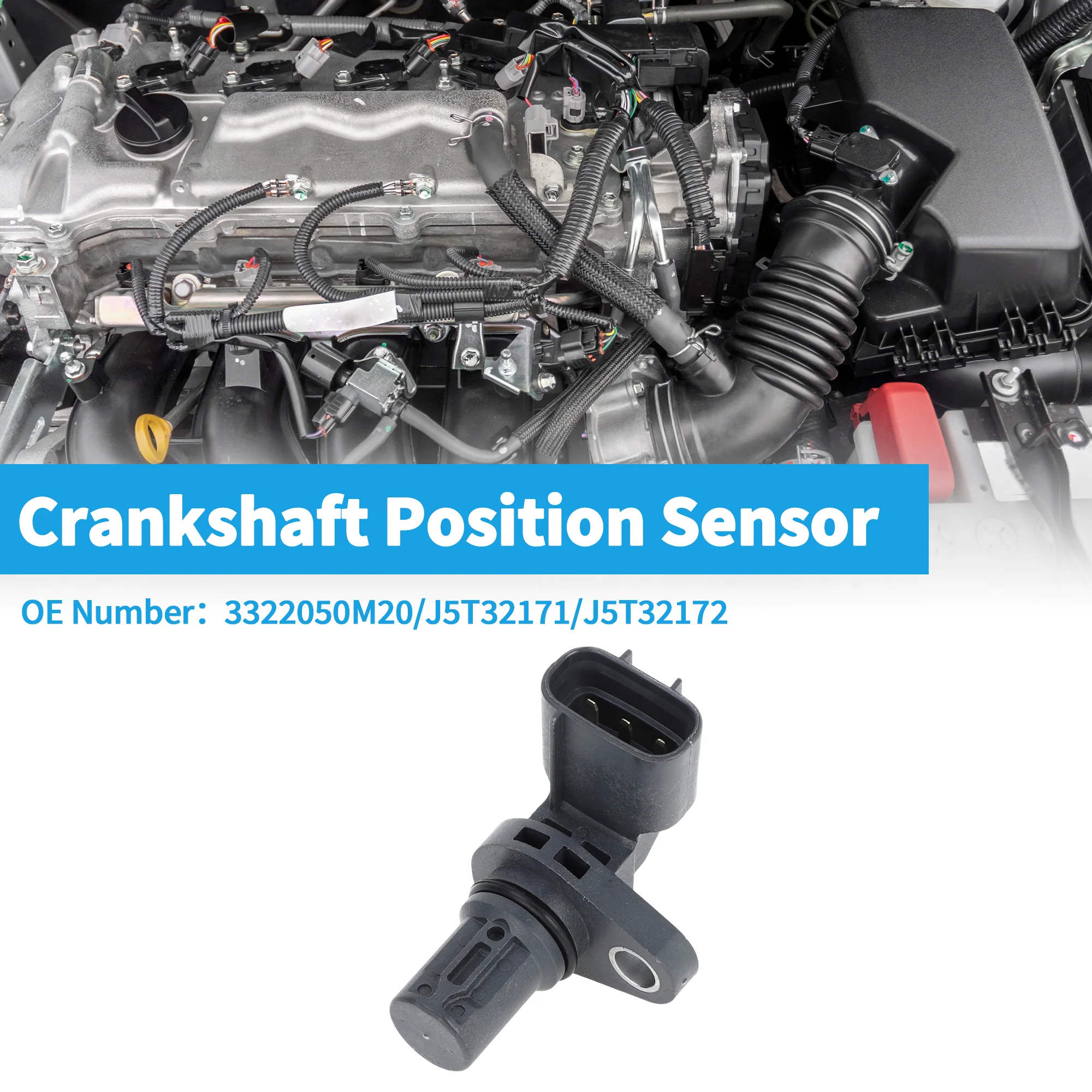 1 Pc Crankshaft Position Sensor for SUZUKI Ignis 1.3 2000-2003 Sturdy Metal Plastic Gray Engine Crank CKP Sensor - Image 2