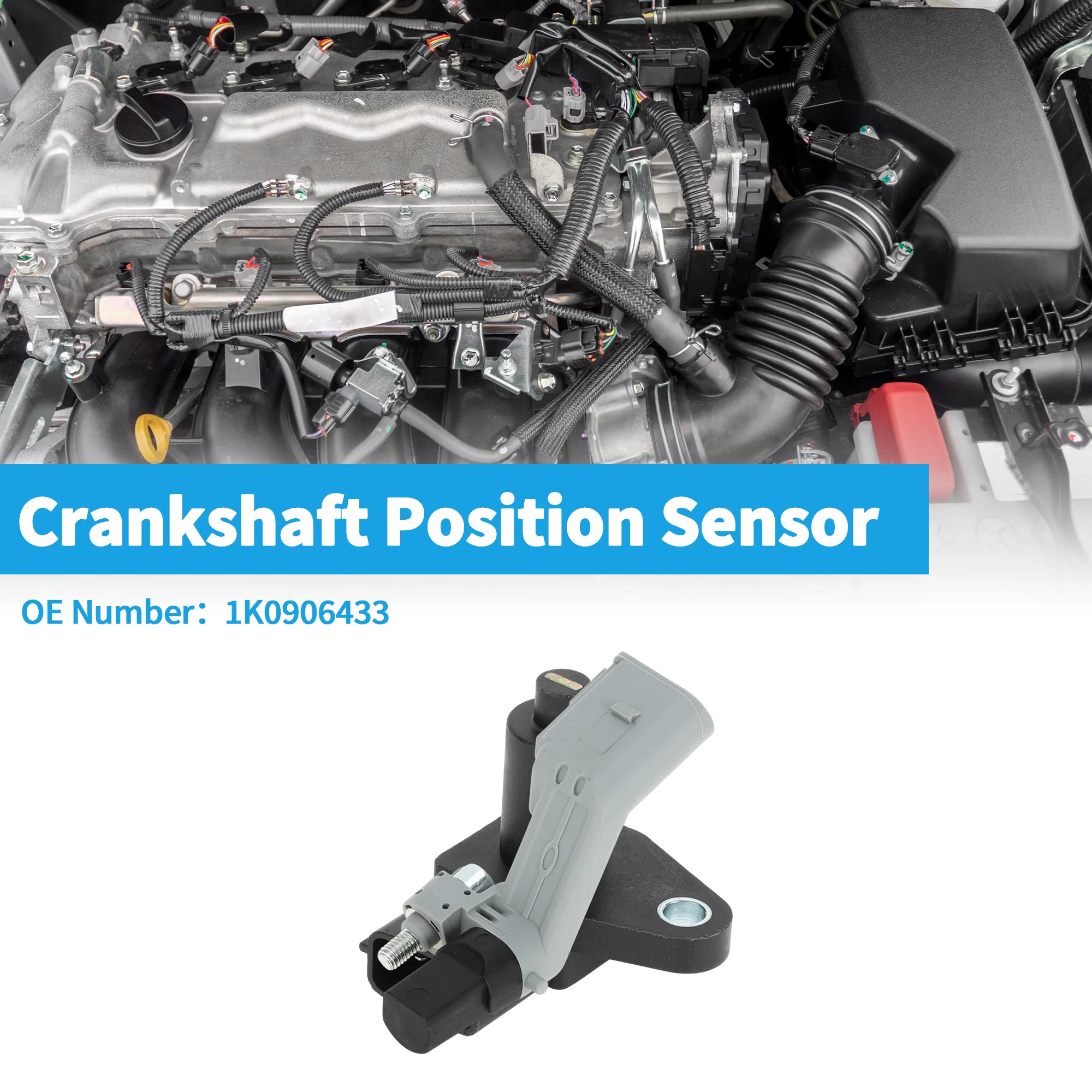 1 Pc Crankshaft Position Sensor for VW Tiguan 1.4 TSI 2011-2018 Sturdy Metal Plastic Black Gray Engine Crank CKP Sensor - Image 2