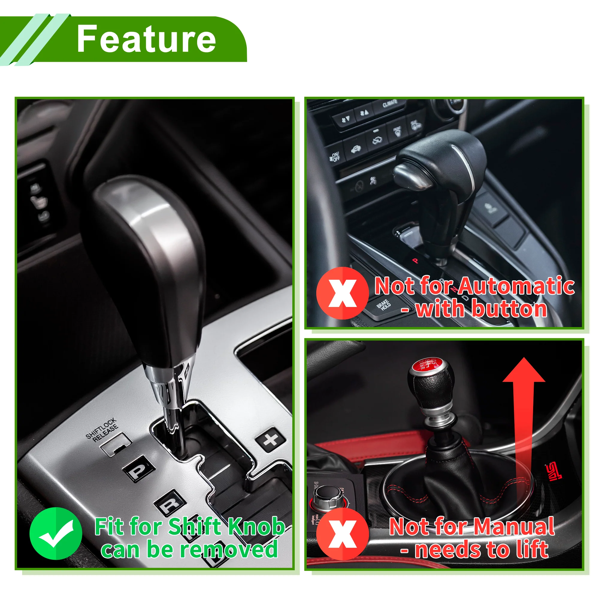 Cylindrical Crystal 15cm Shift Knob Universal Gear Shifter Knob Acrylic for Automatic and Manual Vehicle with 2 Adapter Yellow 1 Set - Image 4