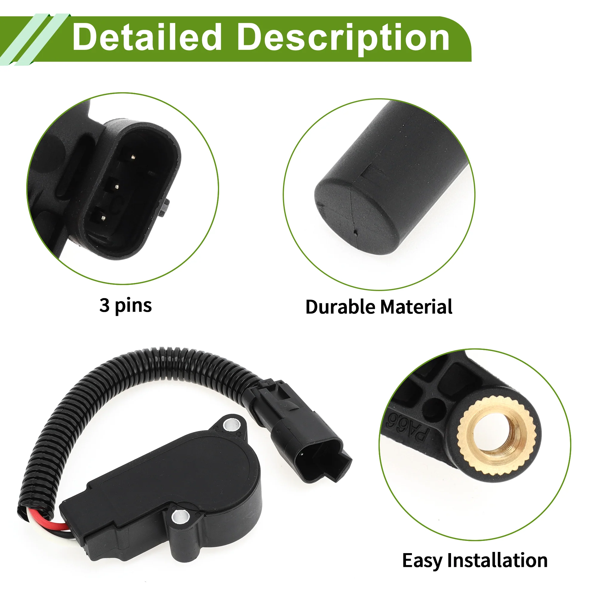 No.BK216C315BA Crankshaft Position Sensor for FORD Transit Mk7 2.2 TDCi 15-18 Sturdy Black Engine Crank CKP Sensor Metal Plastic 1 Pc - Image 4