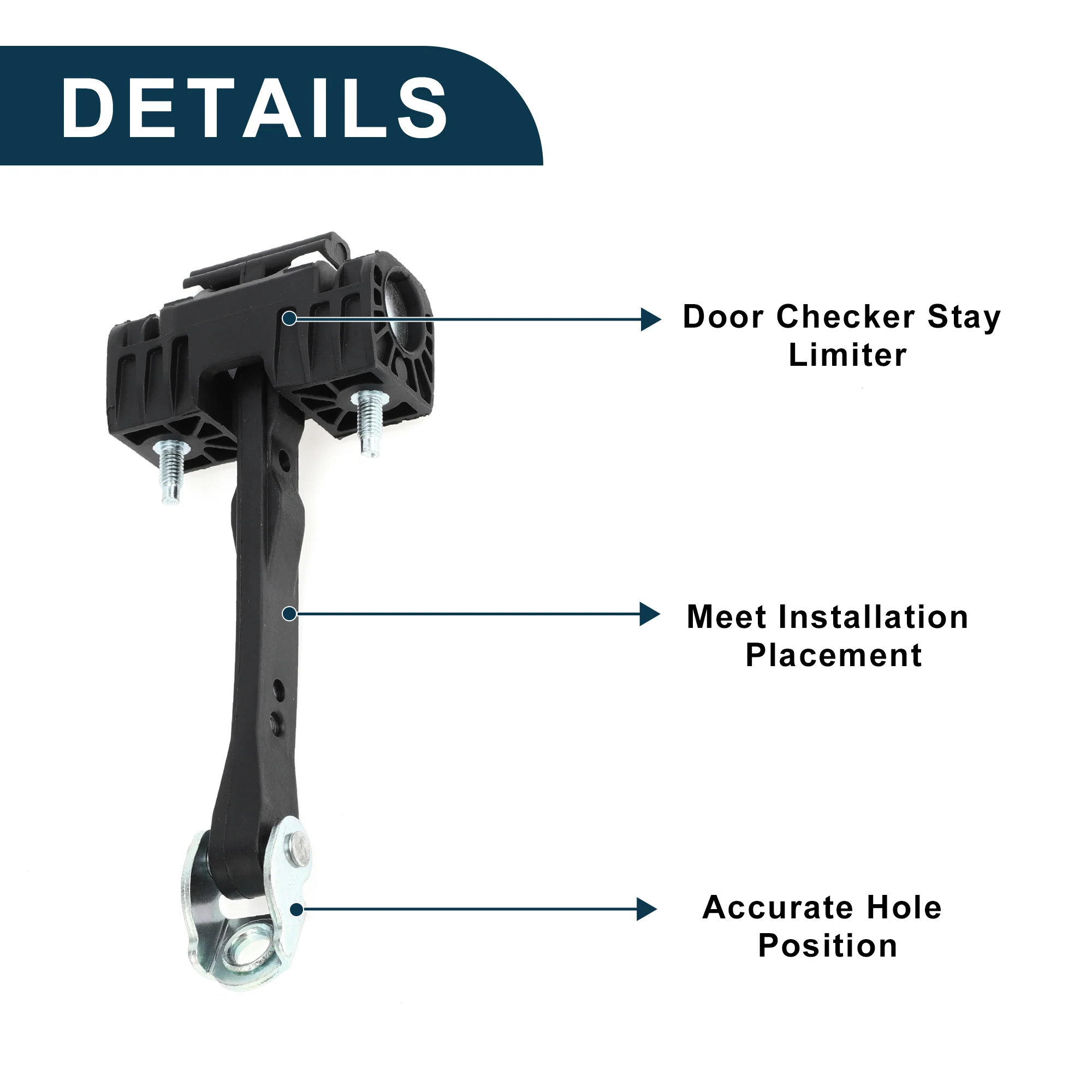 Door Check Strap Stopper Limiter for Peugeot 508 I 2010-2018 No.9686658480 | Front Left Right Door Check Bracket Stop Door Checker Arm Assembly - Image 5