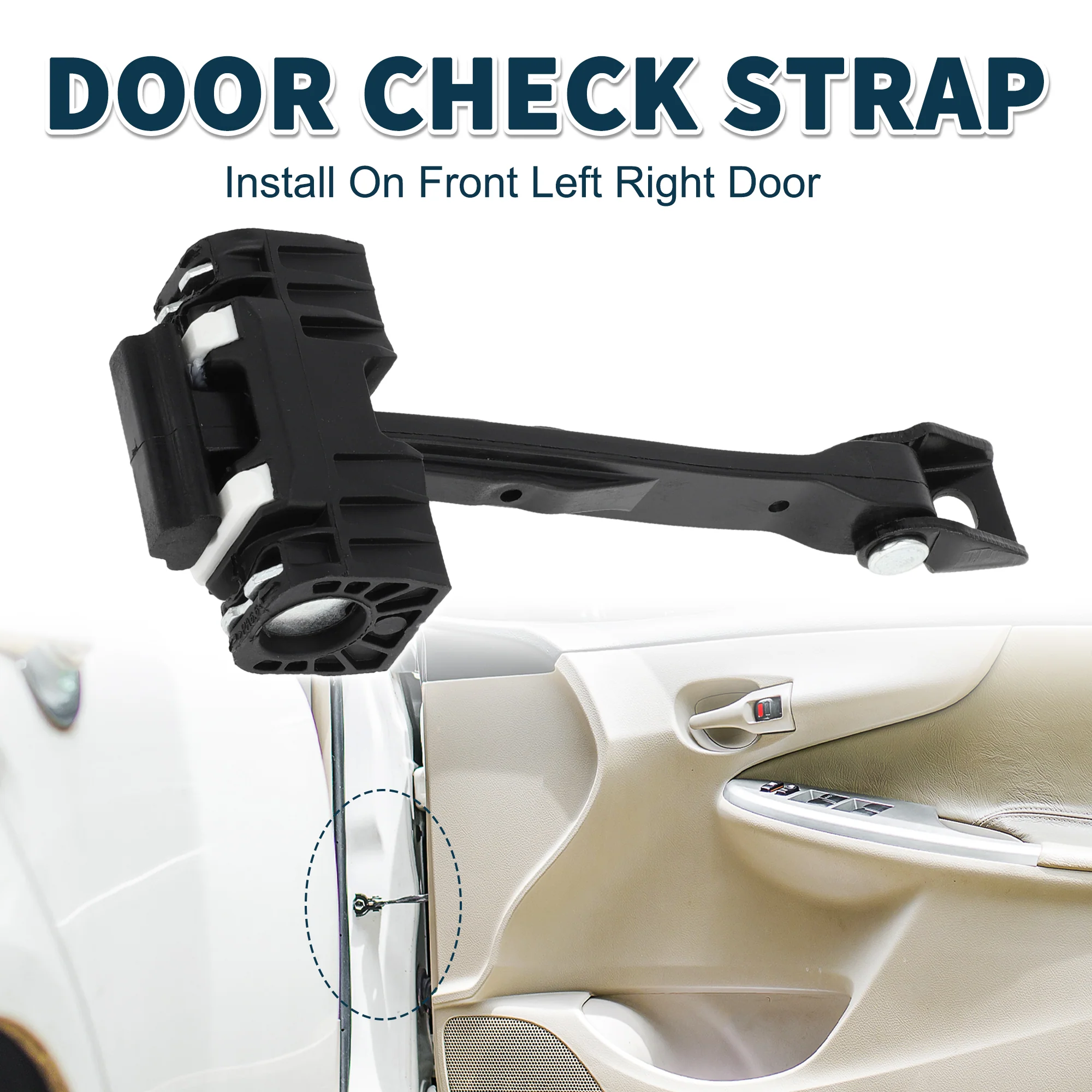 Door Check Strap Stopper Limiter for Audi Q3 2011-2018 No.8U0837249C | Front Left Right Door Check Bracket Stop Door Checker Arm Assembly - Image 2