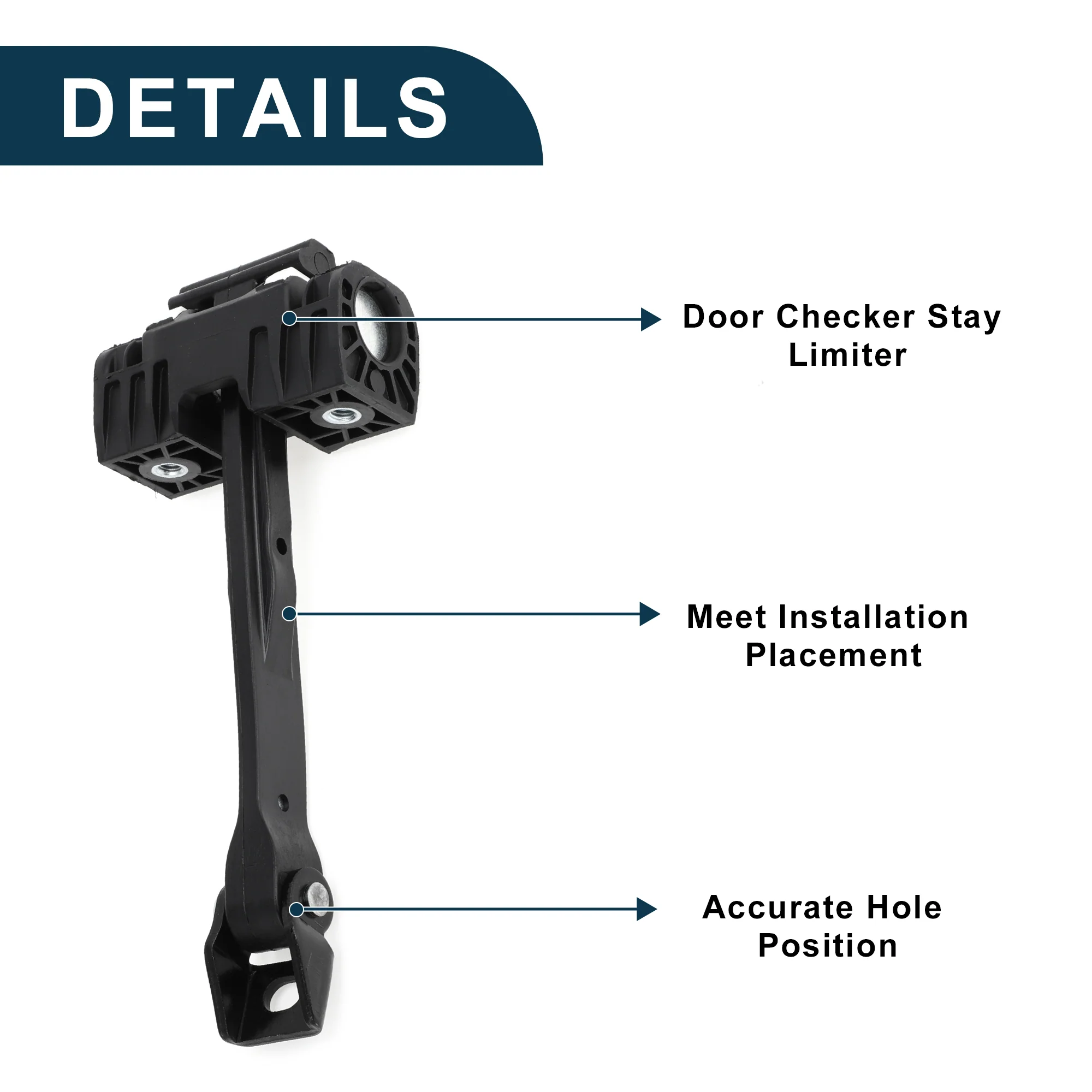 Door Check Strap Stopper Limiter for Audi Q3 2011-2018 No.8U0837249C | Front Left Right Door Check Bracket Stop Door Checker Arm Assembly - Image 5