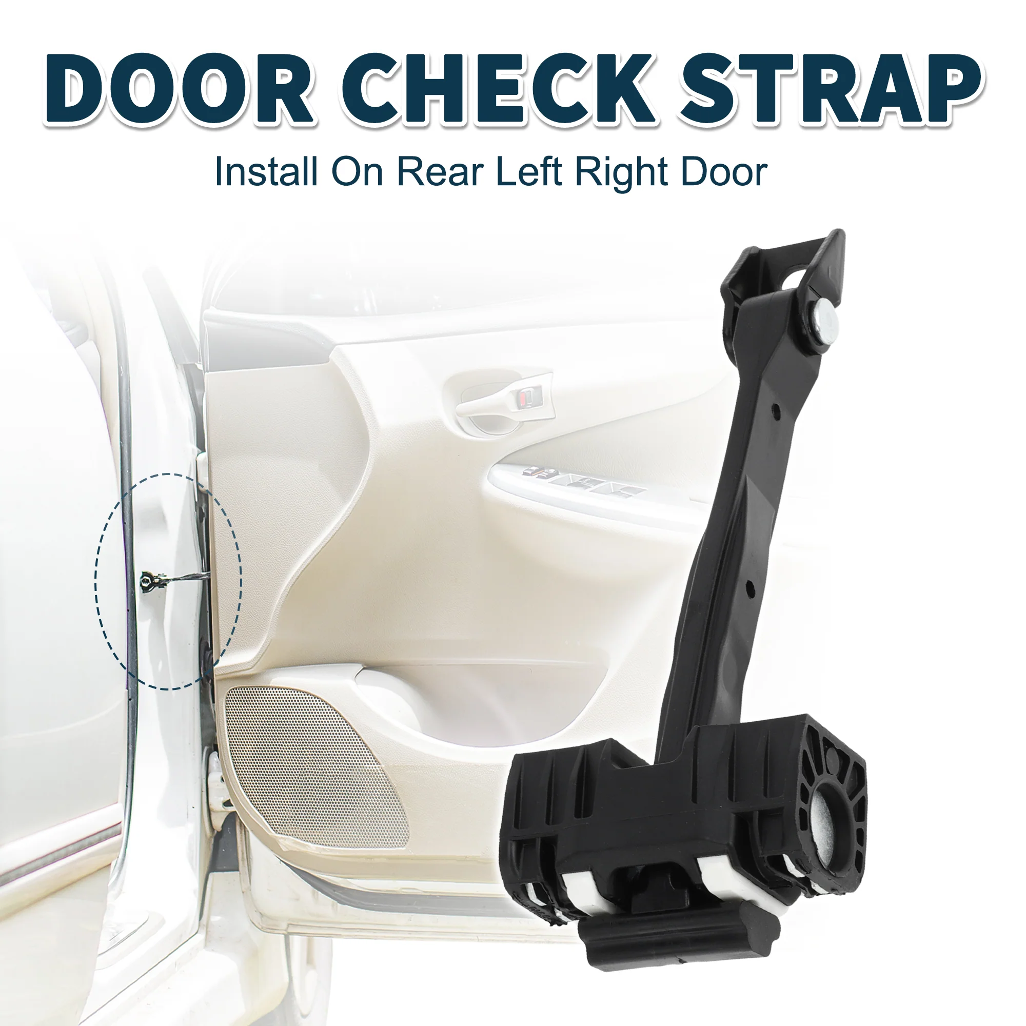 Door Check Strap Stopper Limiter for Audi Q2 2016-2020 No.81A839249 | Rear Left Right Door Check Bracket Stop Door Checker Arm Assembly - Image 3