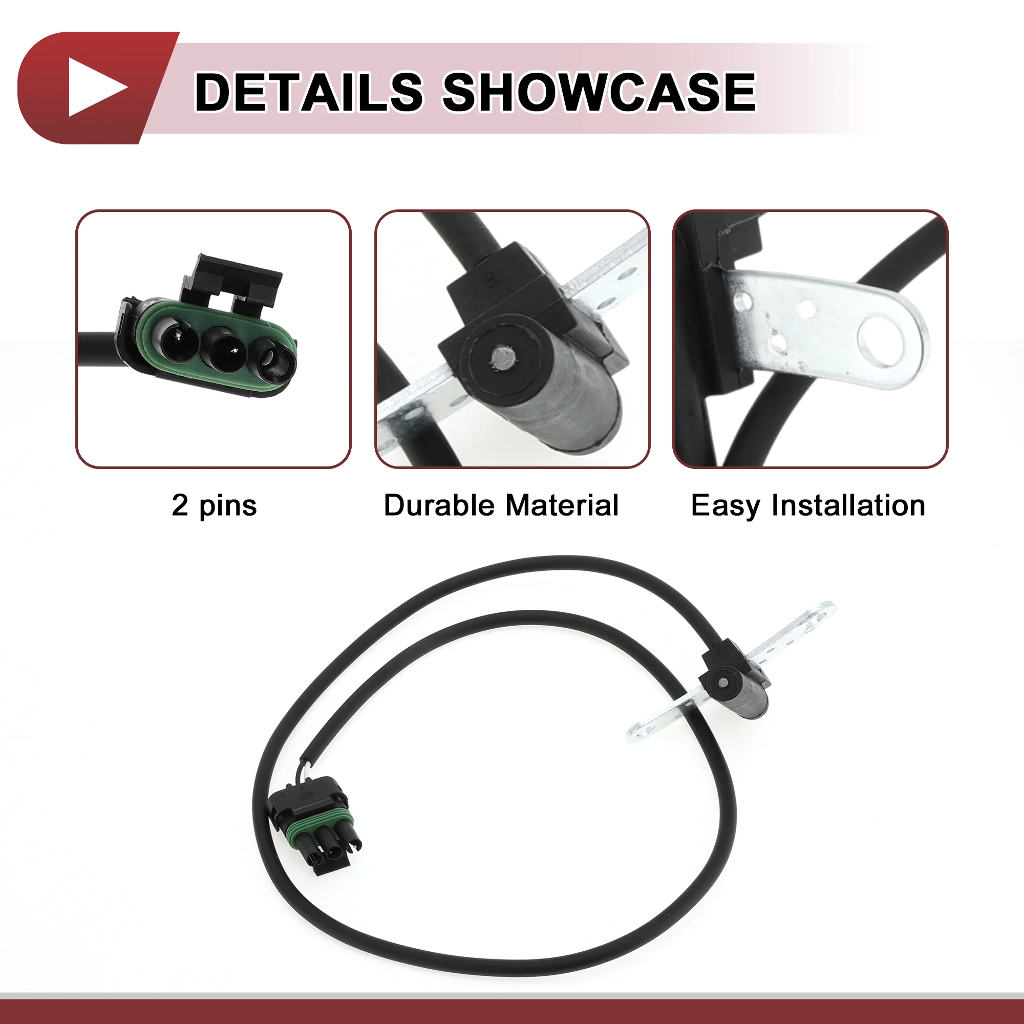 1 Pc Crankshaft Position Sensor for Jeep Cherokee 2.5 1986-1990 Engine Crank CKP Sensor No.33004761 Black Metal Plastic - Image 4