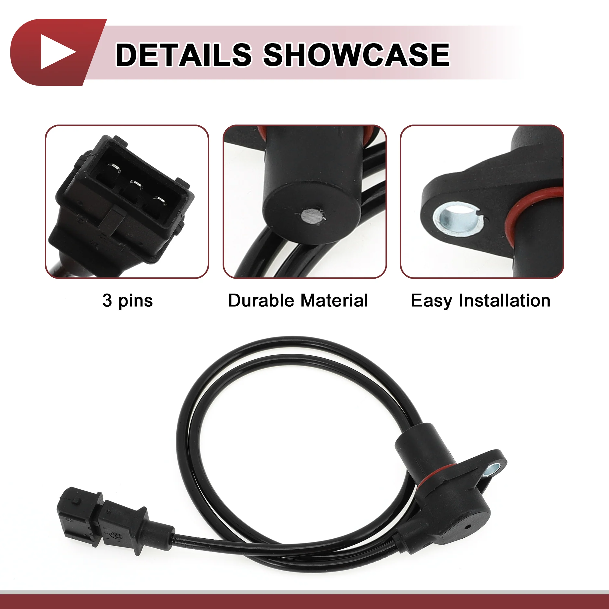 1 Pc Crankshaft Position Sensor for Volvo Excavator EC210 EC240 Engine Crank CKP Sensor No.20450707 Black Metal Plastic - Image 4