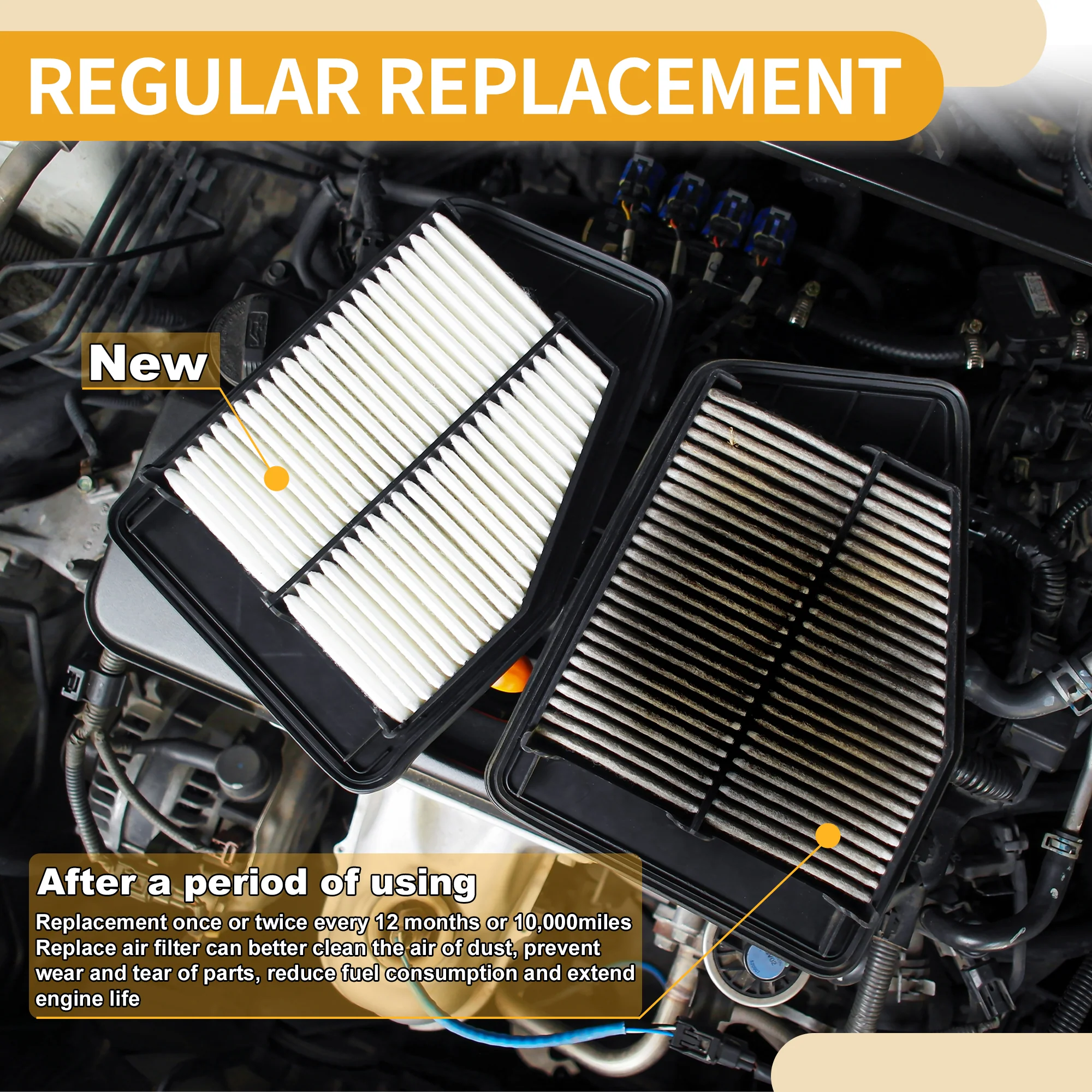 Engine Air Filter No.281133J100 Car Engine Filter Air Cleaner for Hyundai Veracruz 2007-2012 Long Life - Image 4