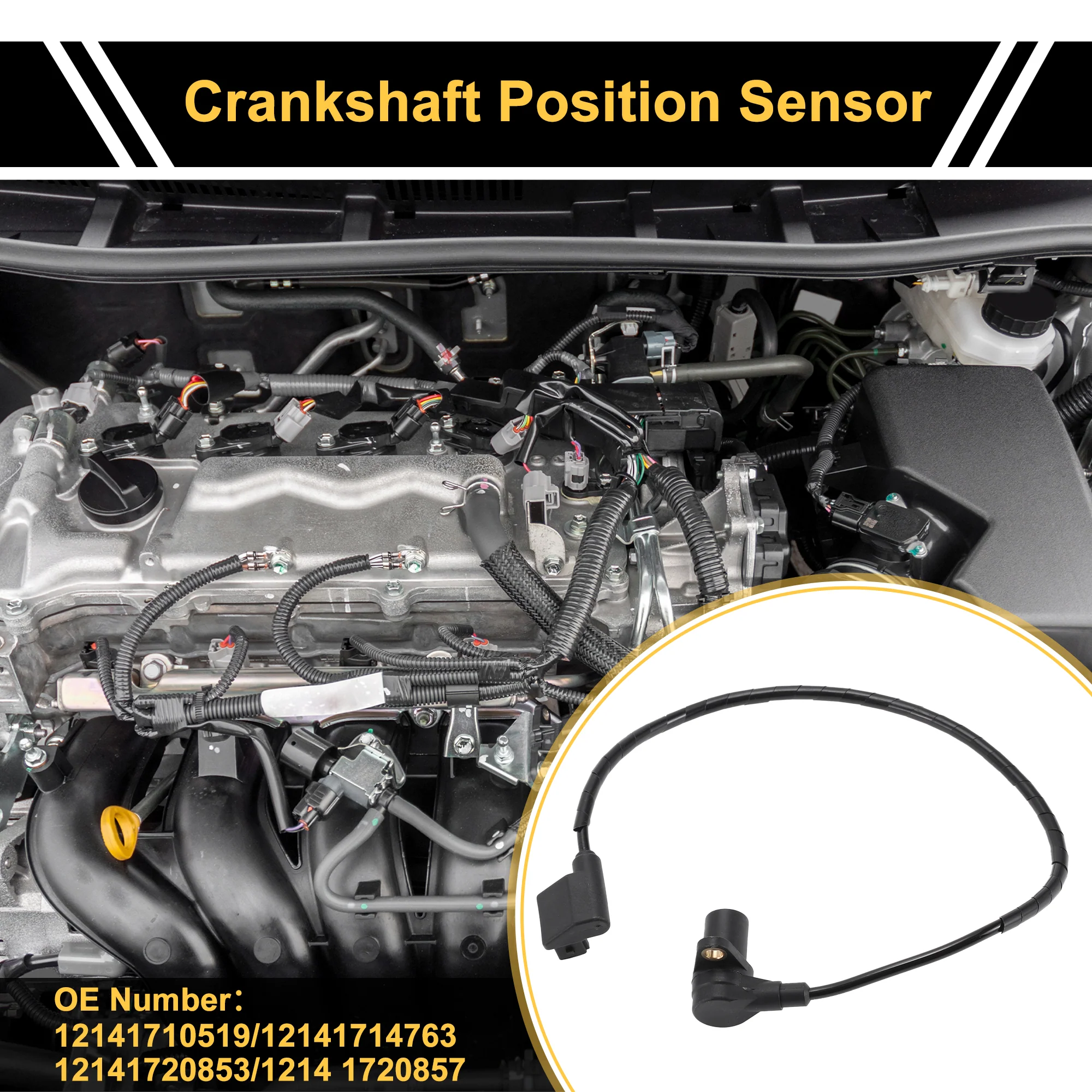 1 Pc No.12141710519 Crankshaft Position Sensor for BMW 535i Base 3.5 89-93 Sturdy Car Engine Crank CKP Sensor - Image 2