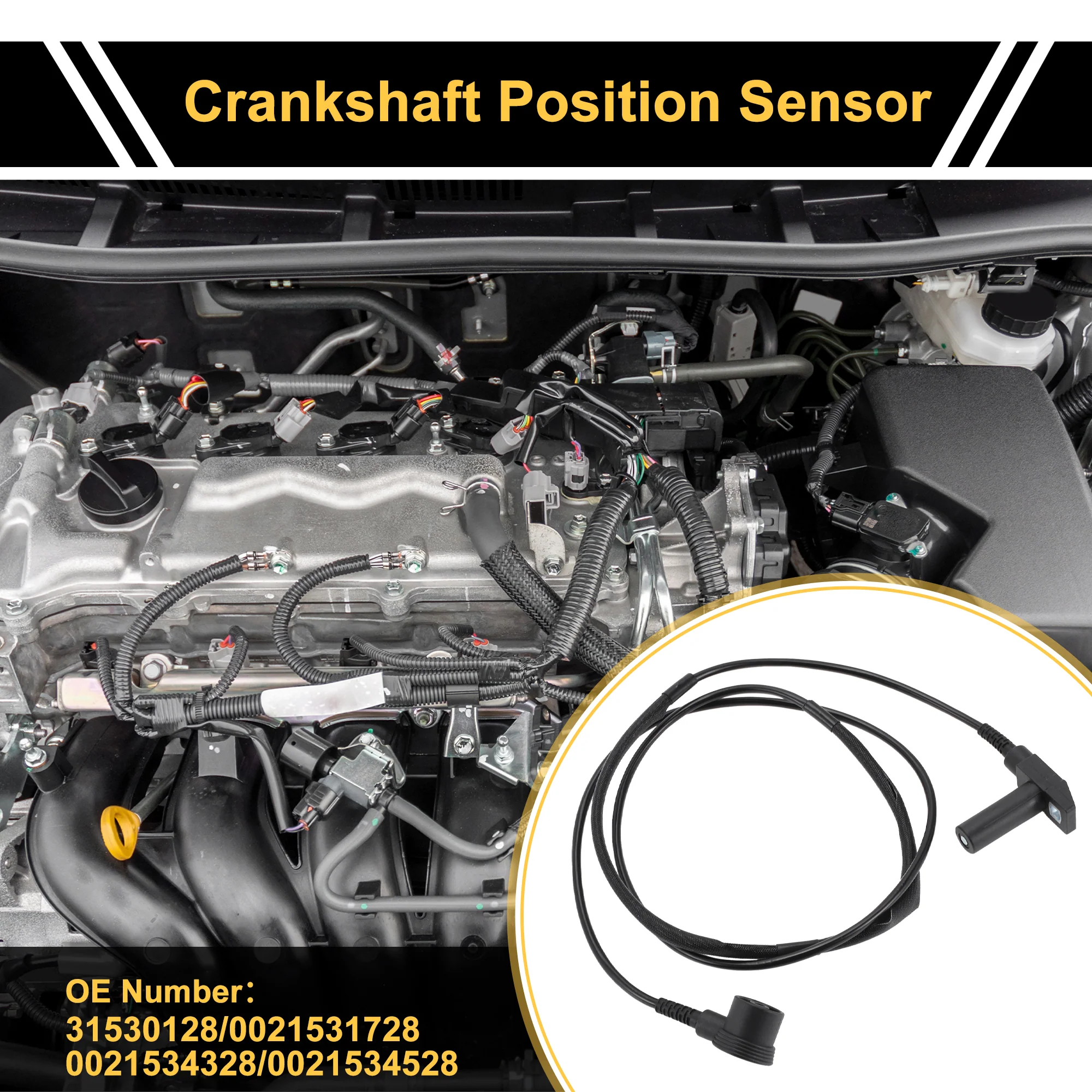 1 Pc No.0021531728 Crankshaft Position Sensor for MERCEDES-BENZ W140 S420 93-98 Sturdy Car Engine Crank CKP Sensor - Image 2