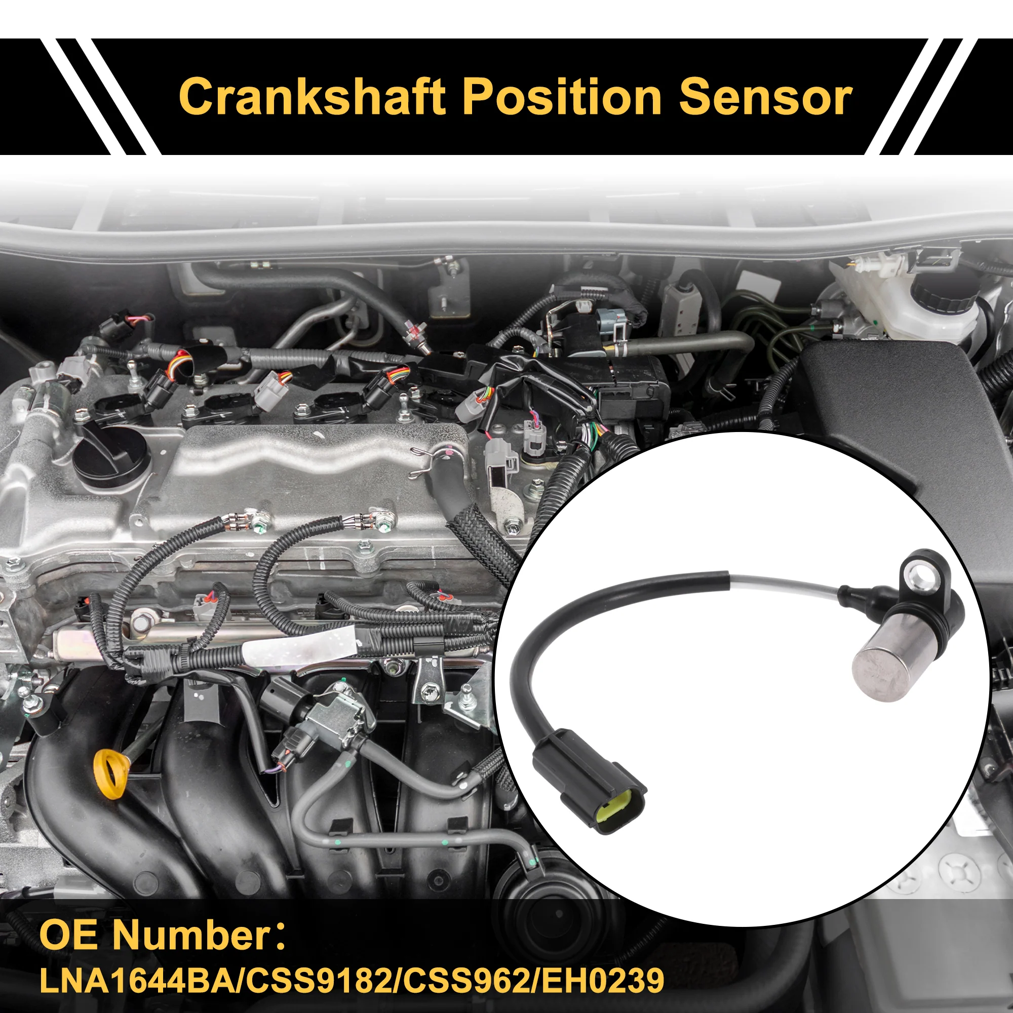 1 Pc No.LNA1644BA Crankshaft Position Sensor for Jaguar XJ12 6.0L 1995-1996 Sturdy Car Engine Crank CKP Sensor - Image 3