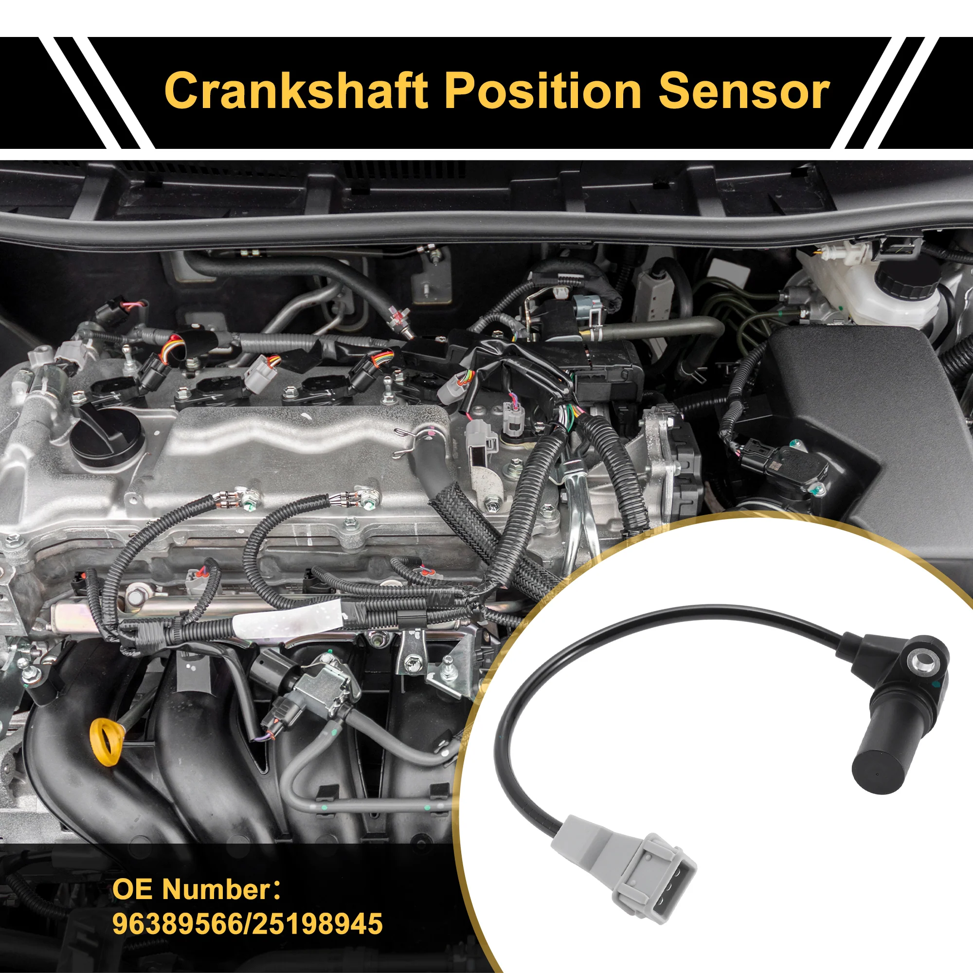 1 Pc No.96389566 Crankshaft Position Sensor for DAEWOO Matiz 1.0 2003 Sturdy Car Engine Crank CKP Sensor - Image 2