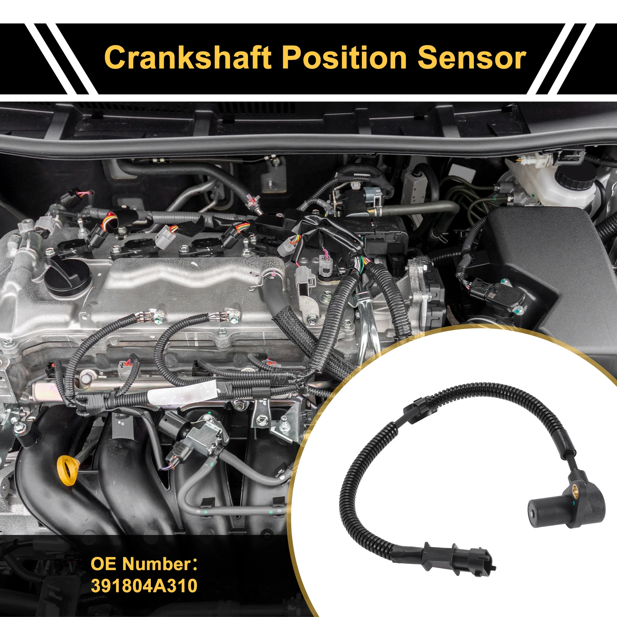 1 Pc No.391804A310 Crankshaft Position Sensor for Hyundai Grand Starex 2007 Sturdy Car Engine Crank CKP Sensor - Image 2