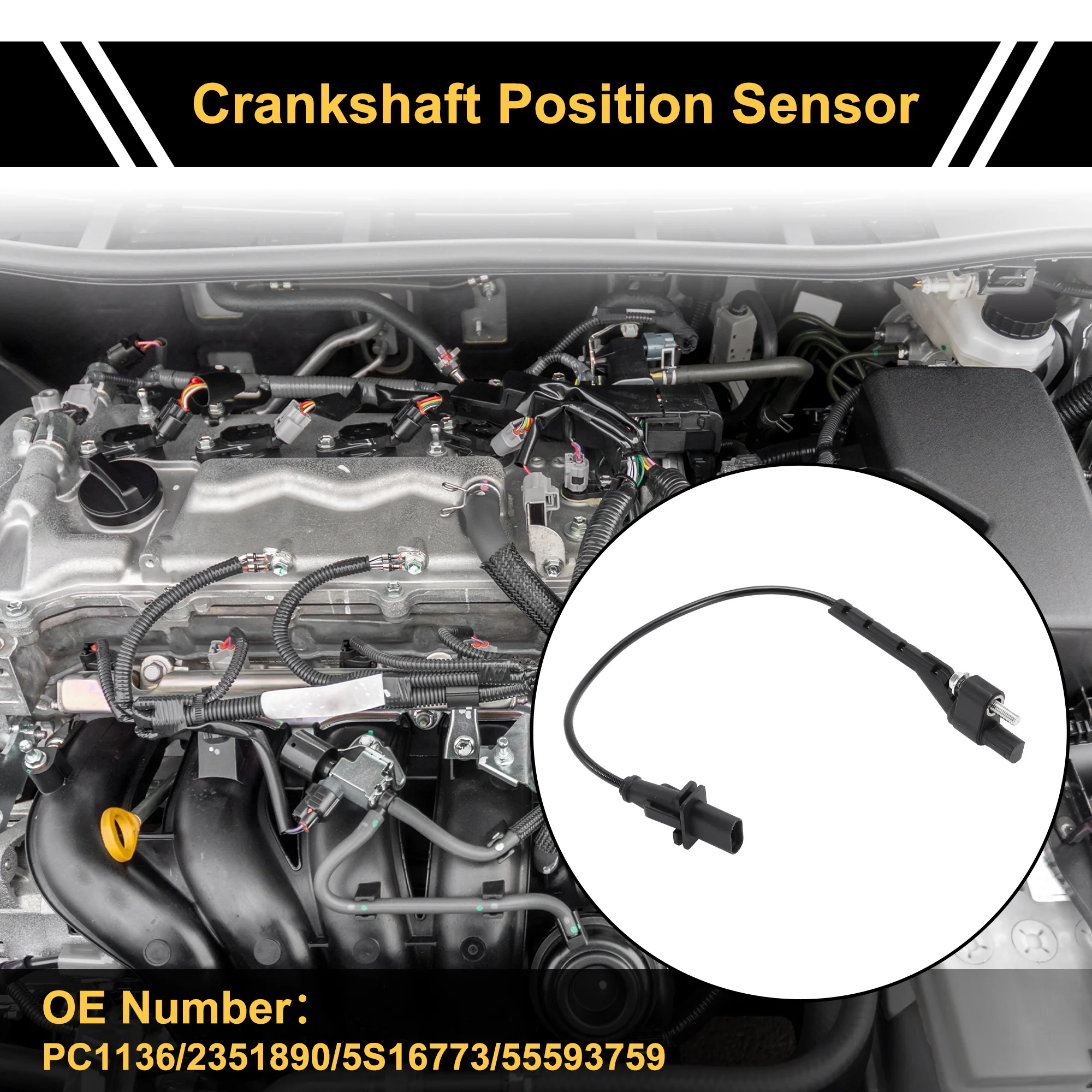 1 Pc No.2351890 Crankshaft Position Sensor for CHEVROLET LANOS 1.3 1.4 K3A Sturdy Car Engine Crank CKP Sensor - Image 3