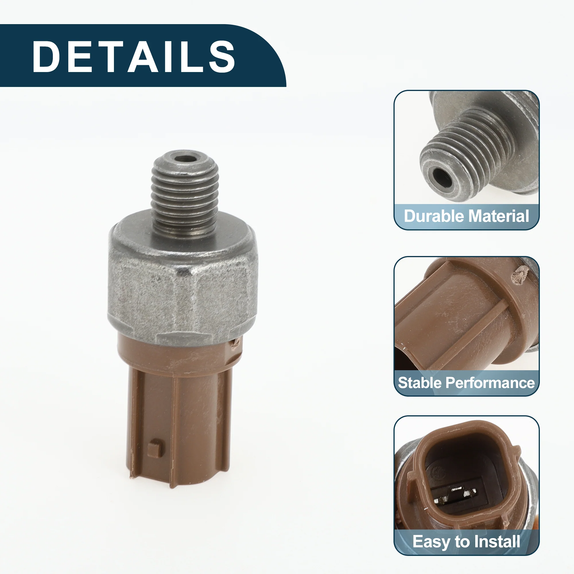 Engine Oil Pressure Sensor Switch for HONDA Civic Fit 2006-2011 Durable No.28600RPC004 | Brown Silver Tone 1 Pc - Image 3