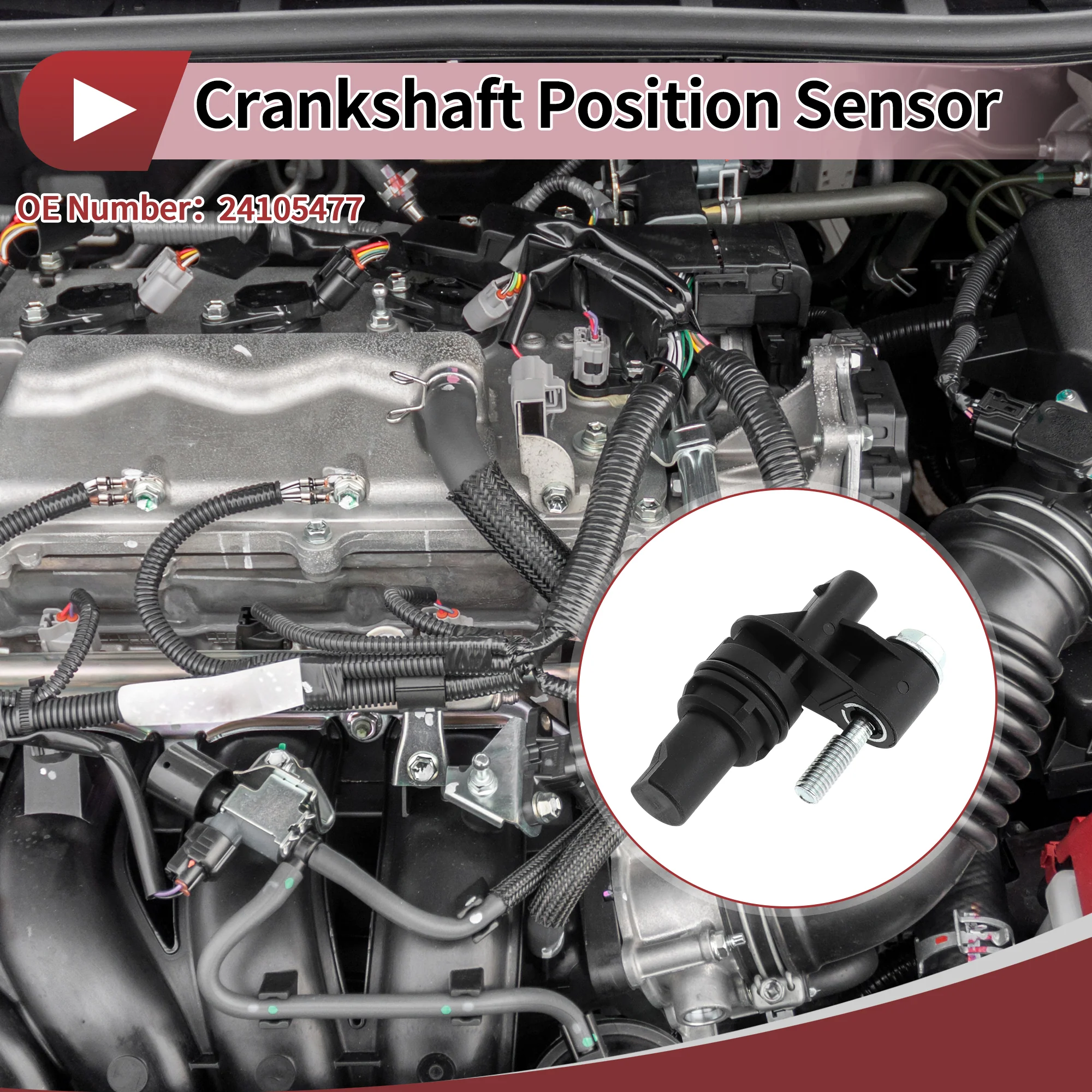 1 Pc Crankshaft Position Sensor for SUBARU Forester 2011-2017 Engine Crank CKP Sensor No.24105477 Black Metal Plastic - Image 3