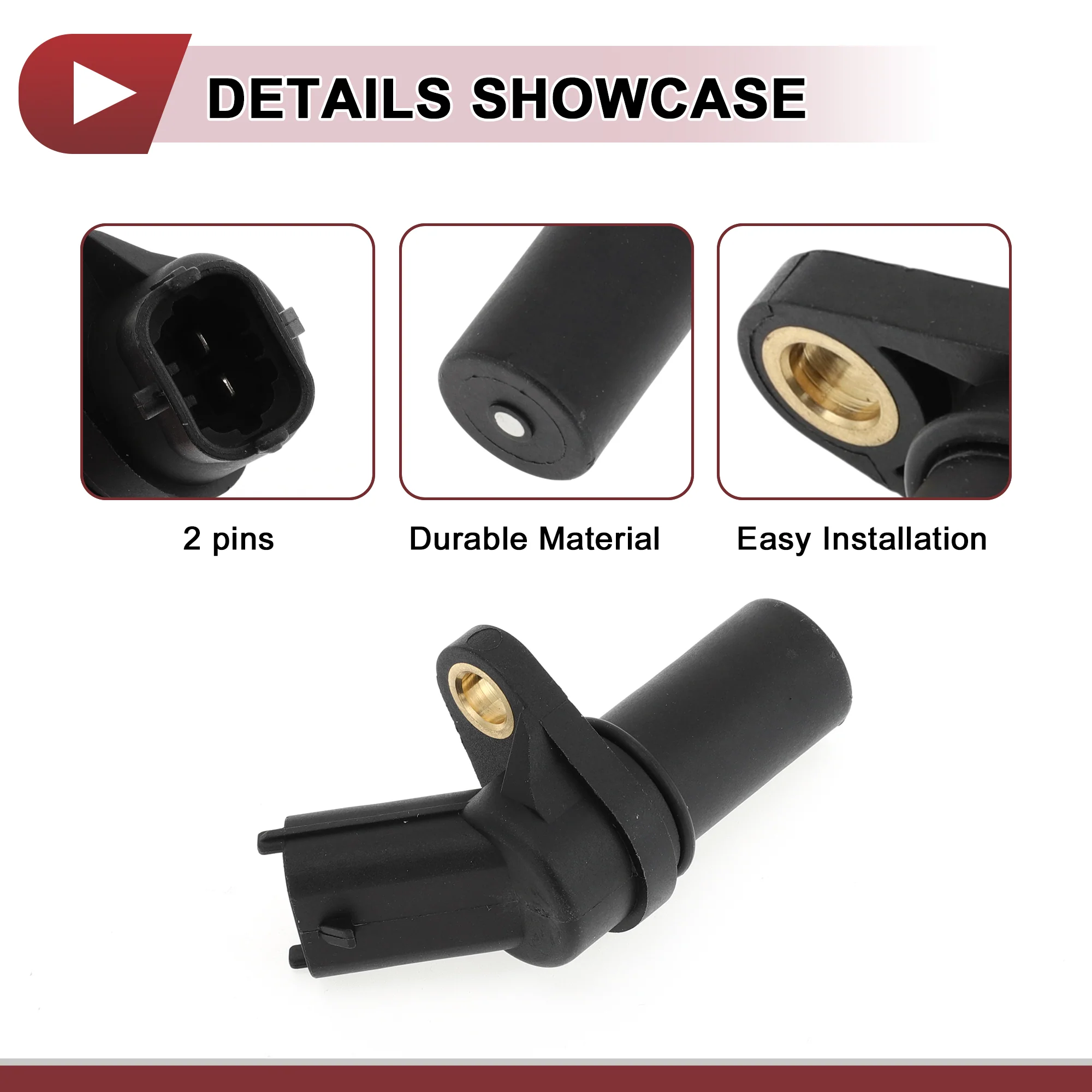 1 Pc Crankshaft Position Sensor for OPEL Corsa D 1.2 2006-2014 Engine Crank CKP Sensor No.6238050 Black Metal Plastic - Image 4