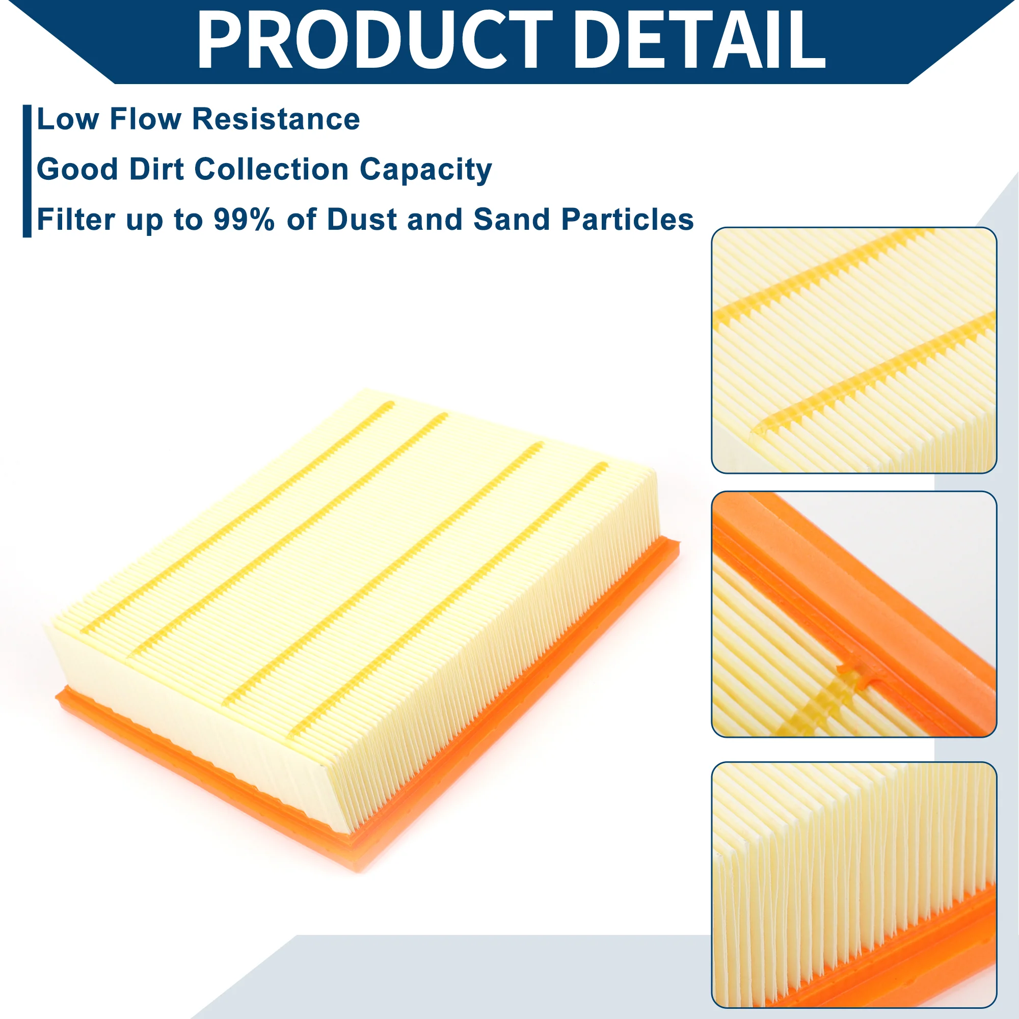 Car Engine Air Filter No.058133843 for Audi A4 1.8L 2.8L 1996-2001 Long Life Filter Air Cleaner Element 1 Pcs - Image 6