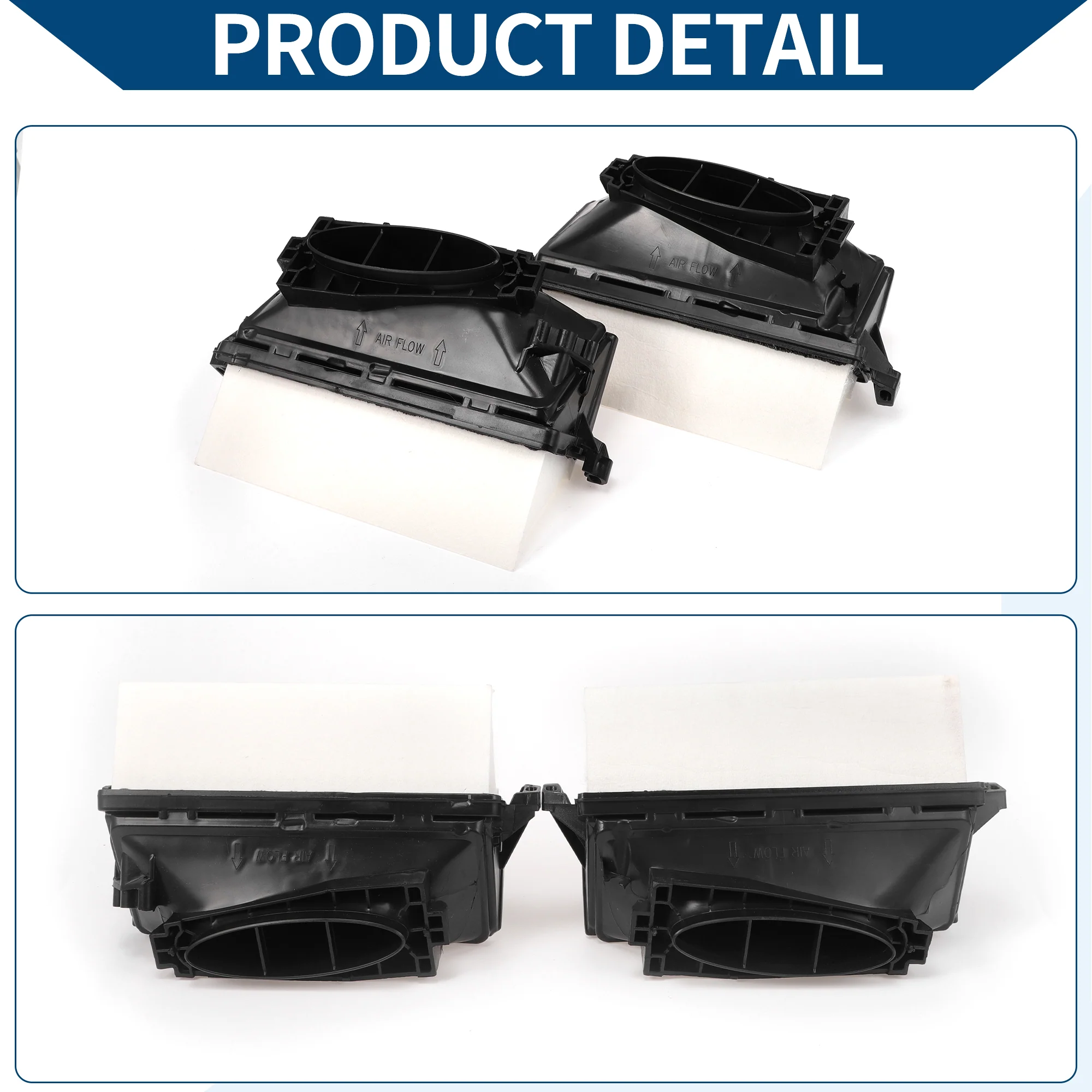 Car Engine Air Filter No.6420942304/6420942404 for Mercedes-Benz ML350 3.0L 2010-2014 Long Life Filter Air Cleaner Element 1 Pair - Image 7