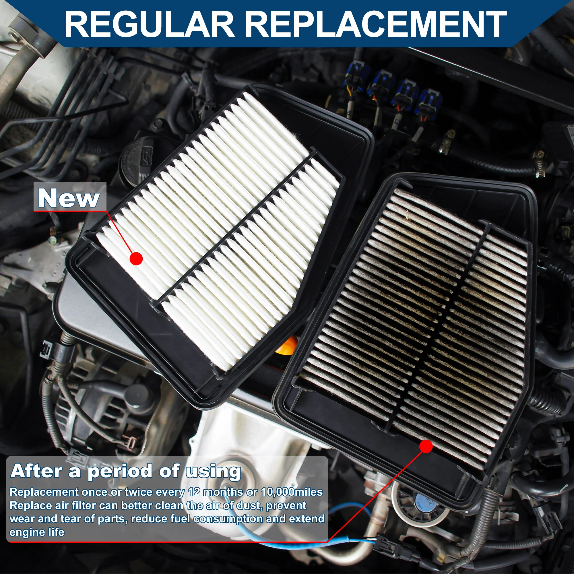 Car Engine Air Filter No.13717561235 for Mini Cooper 1.6L 2007-2015 Long Life Filter Air Cleaner Element 1 Pcs - Image 4