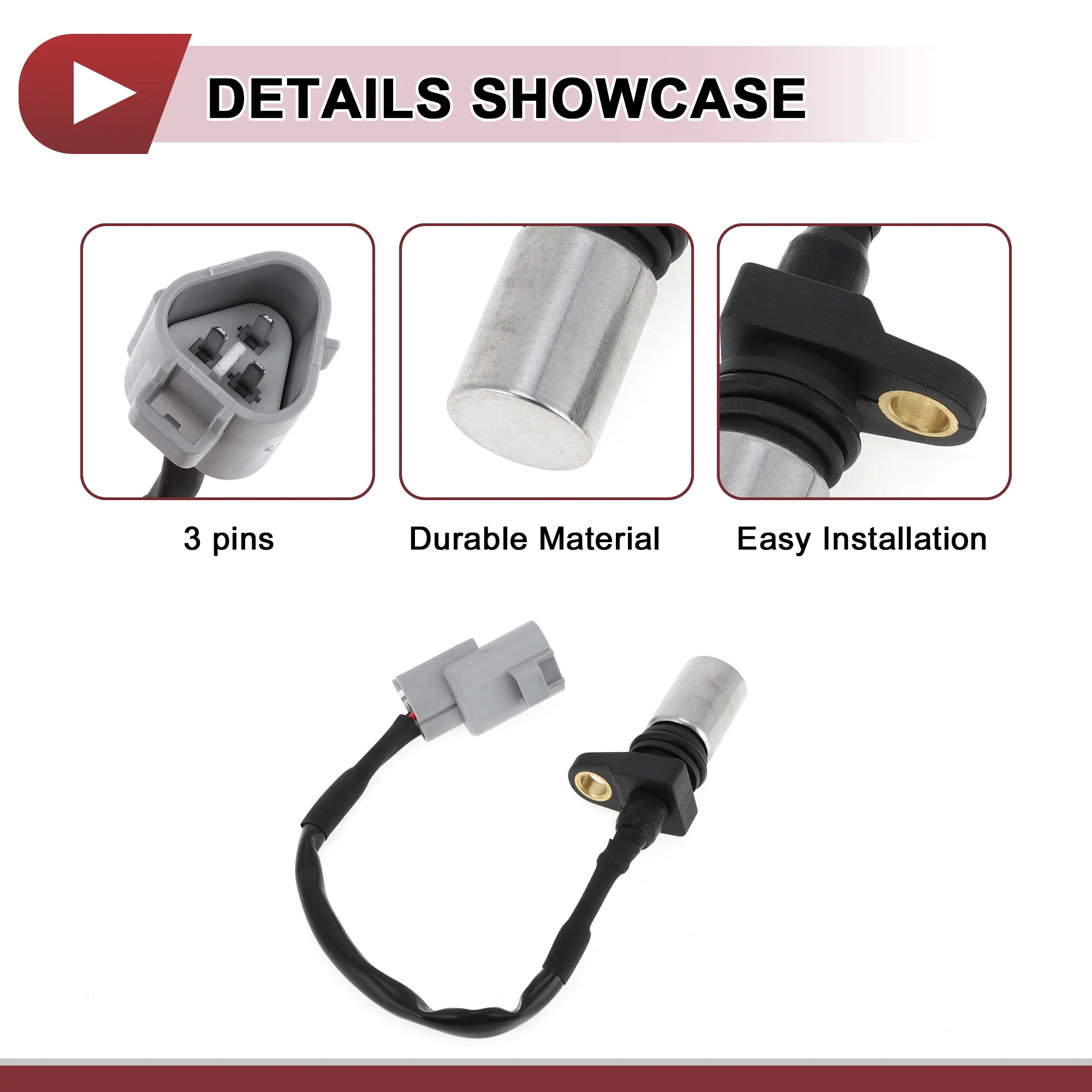 1 Pc Crankshaft Position Sensor for TOYOTA Yaris 1.4D-4D 2001-2005 Engine Crank CKP Sensor No.9091905056 Black Metal Plastic - Image 4