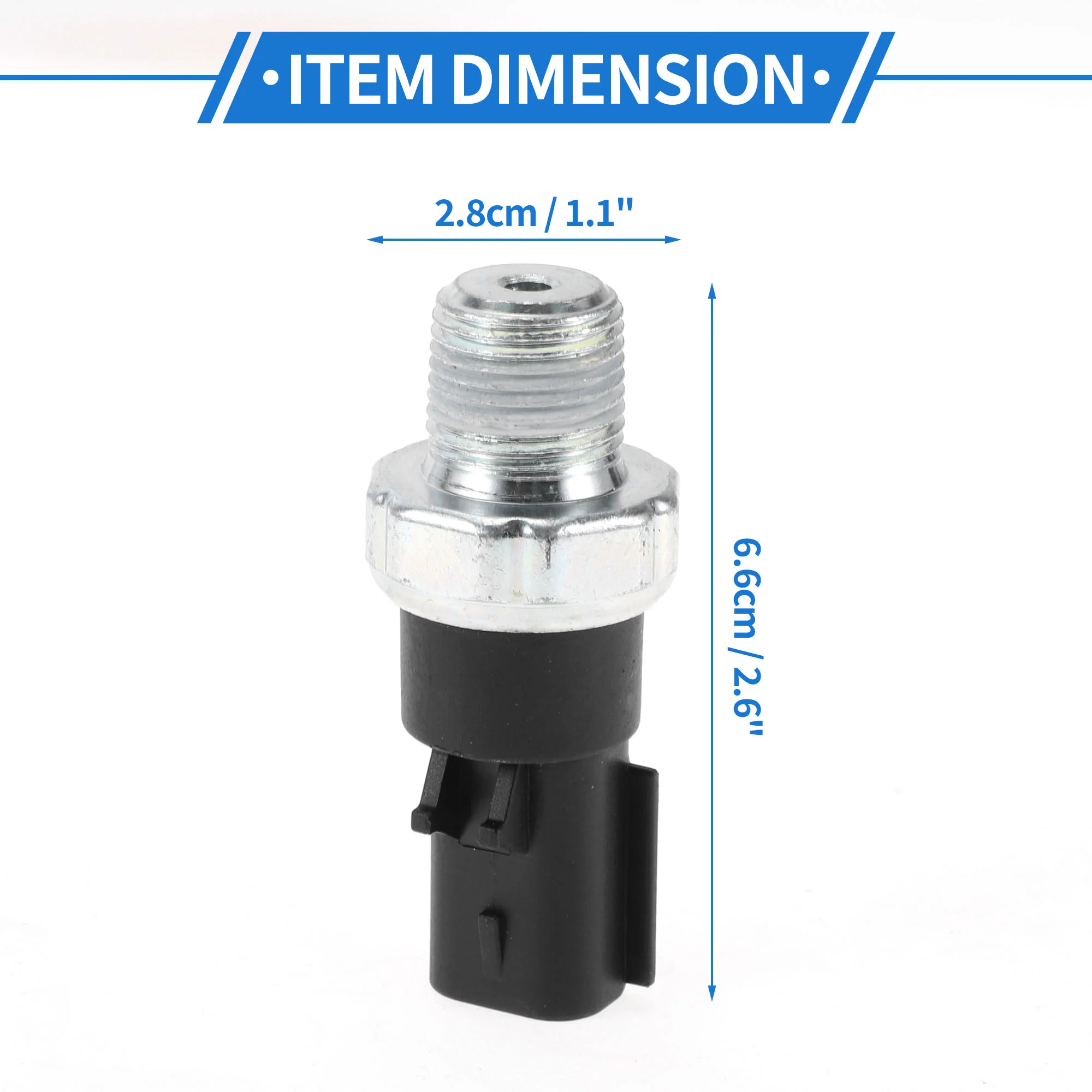 Engine Oil Pressure Sensor Compatible for Chrysler 300 300M Cirrus Concorde Grand Voyager Intrepid, Durable Metal Plastic Black Silver Tone - Image 5