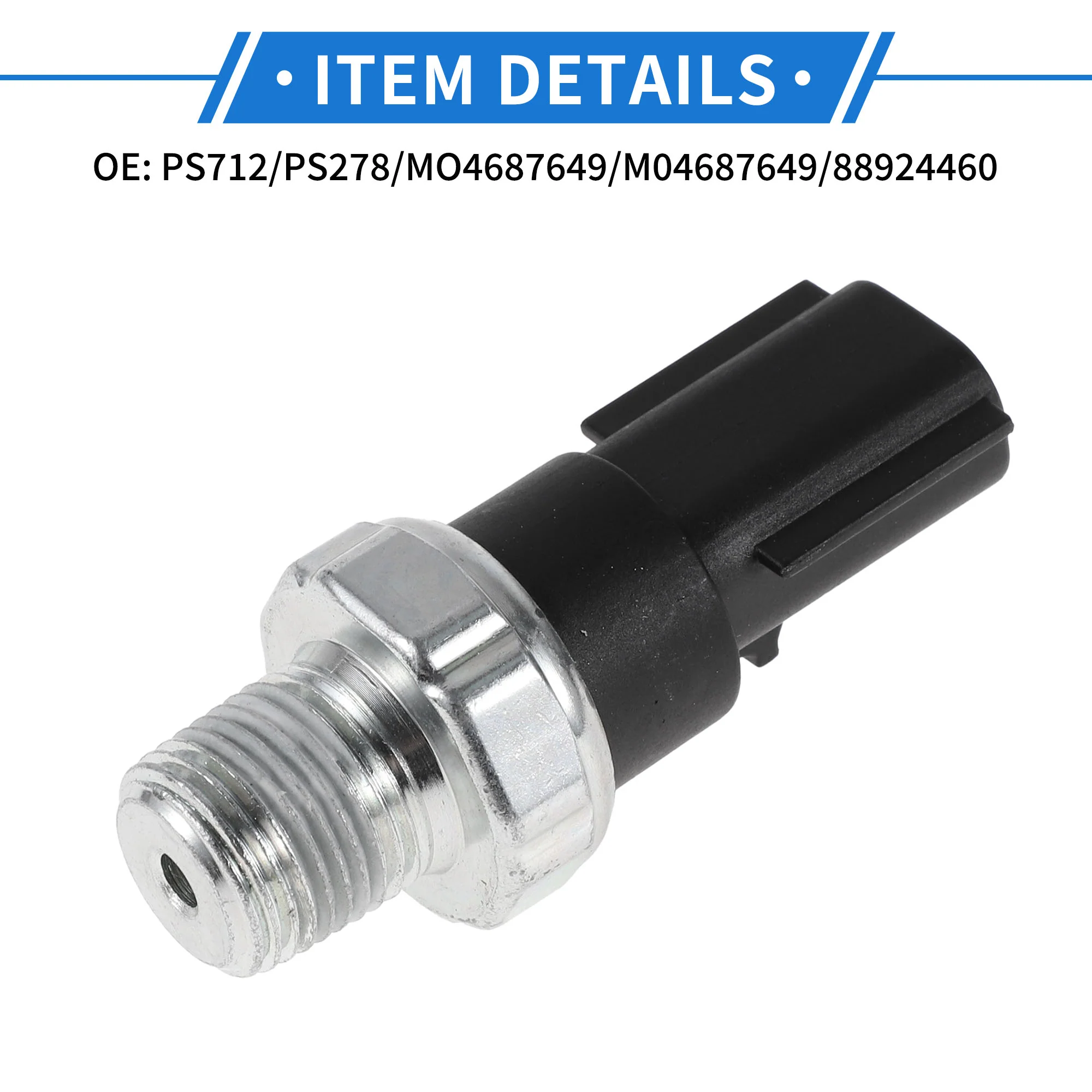 Engine Oil Pressure Sensor Compatible for Chrysler 300 300M Cirrus Concorde Grand Voyager Intrepid, Durable Metal Plastic Black Silver Tone - Image 7