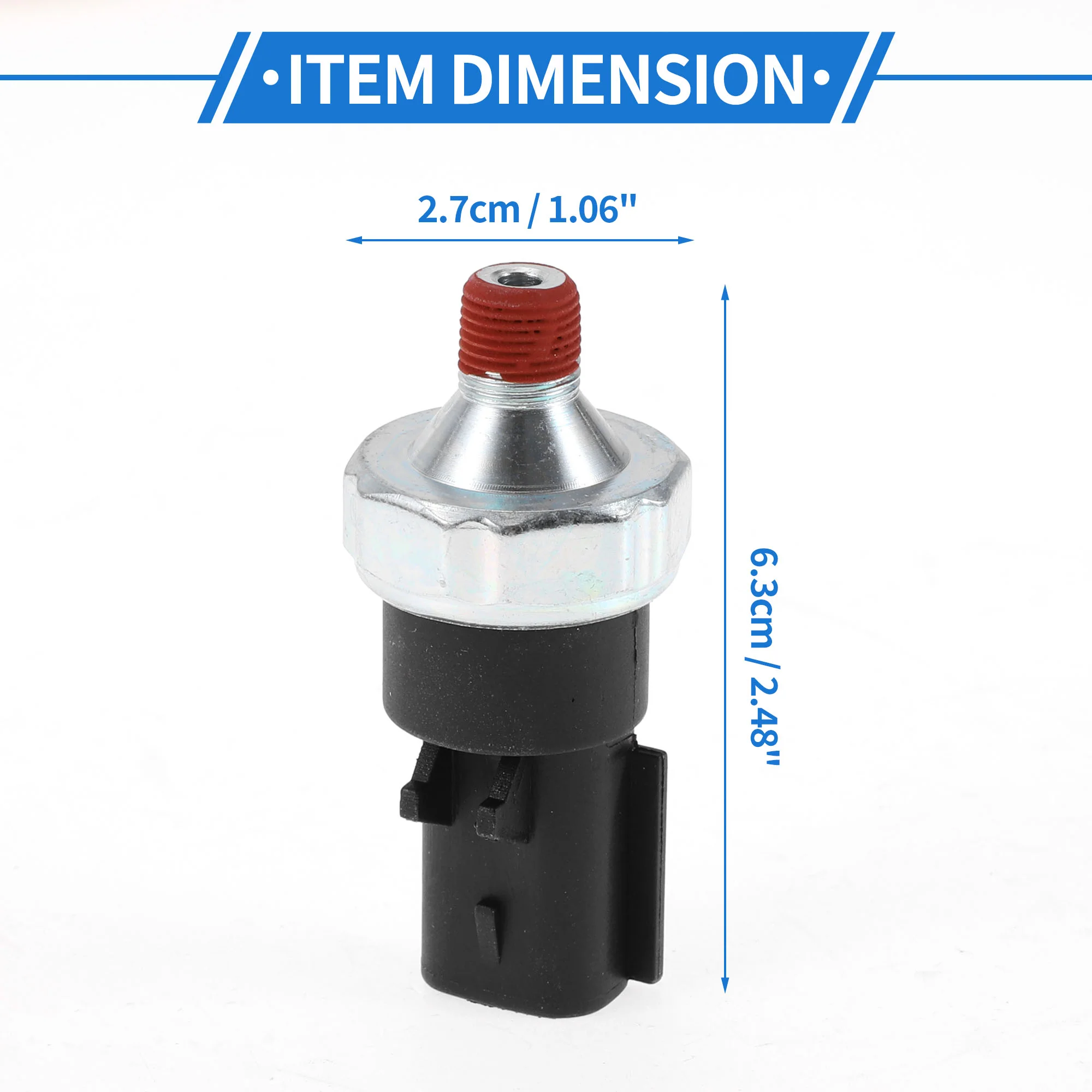 Engine Oil Pressure Sensor Compatible for CHRYSLER 200 SEBRING for DODGE JOURNEY for JEEP COMPASS PATRIOT, Durable Metal Plastic Black Silver Tone - Image 5