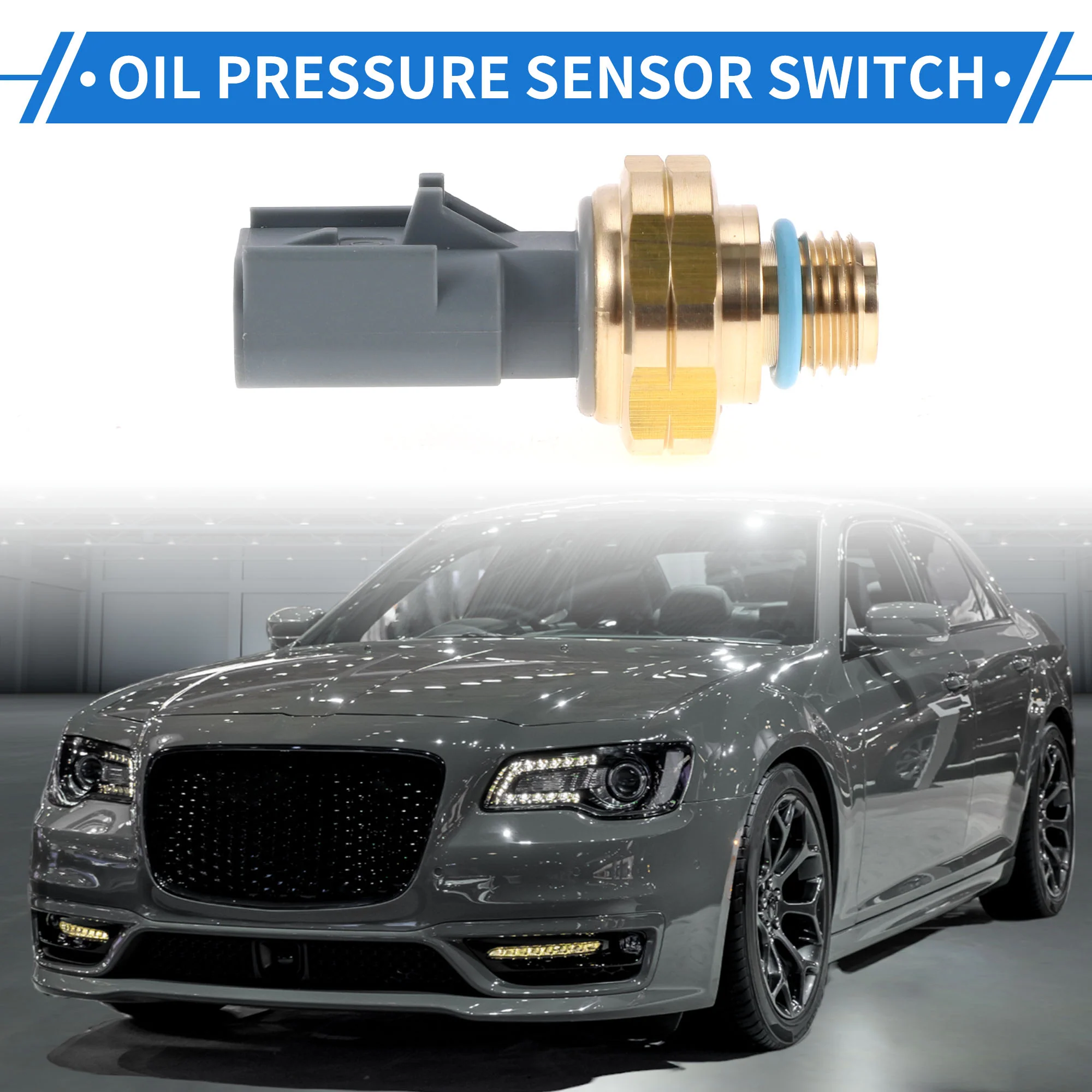 Engine Oil Pressure Sensor Compatible for Ram 2500 3500, Durable Metal Plastic Gray Gold Tone - Image 4