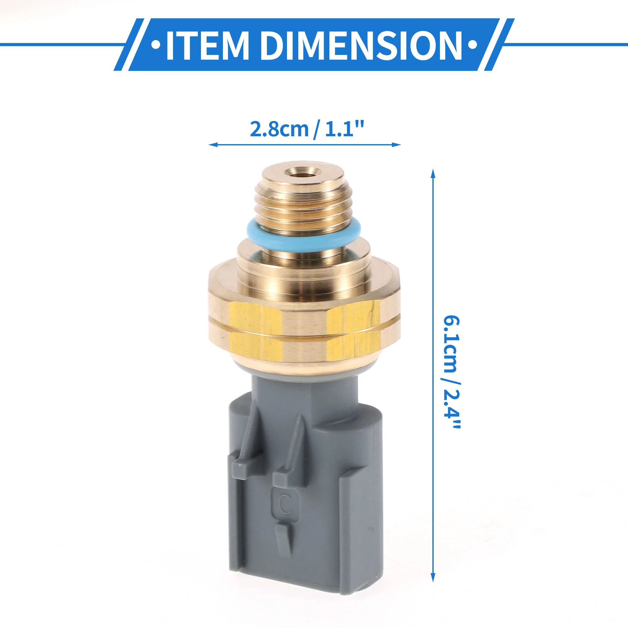 Engine Oil Pressure Sensor Compatible for Ram 2500 3500, Durable Metal Plastic Gray Gold Tone - Image 5