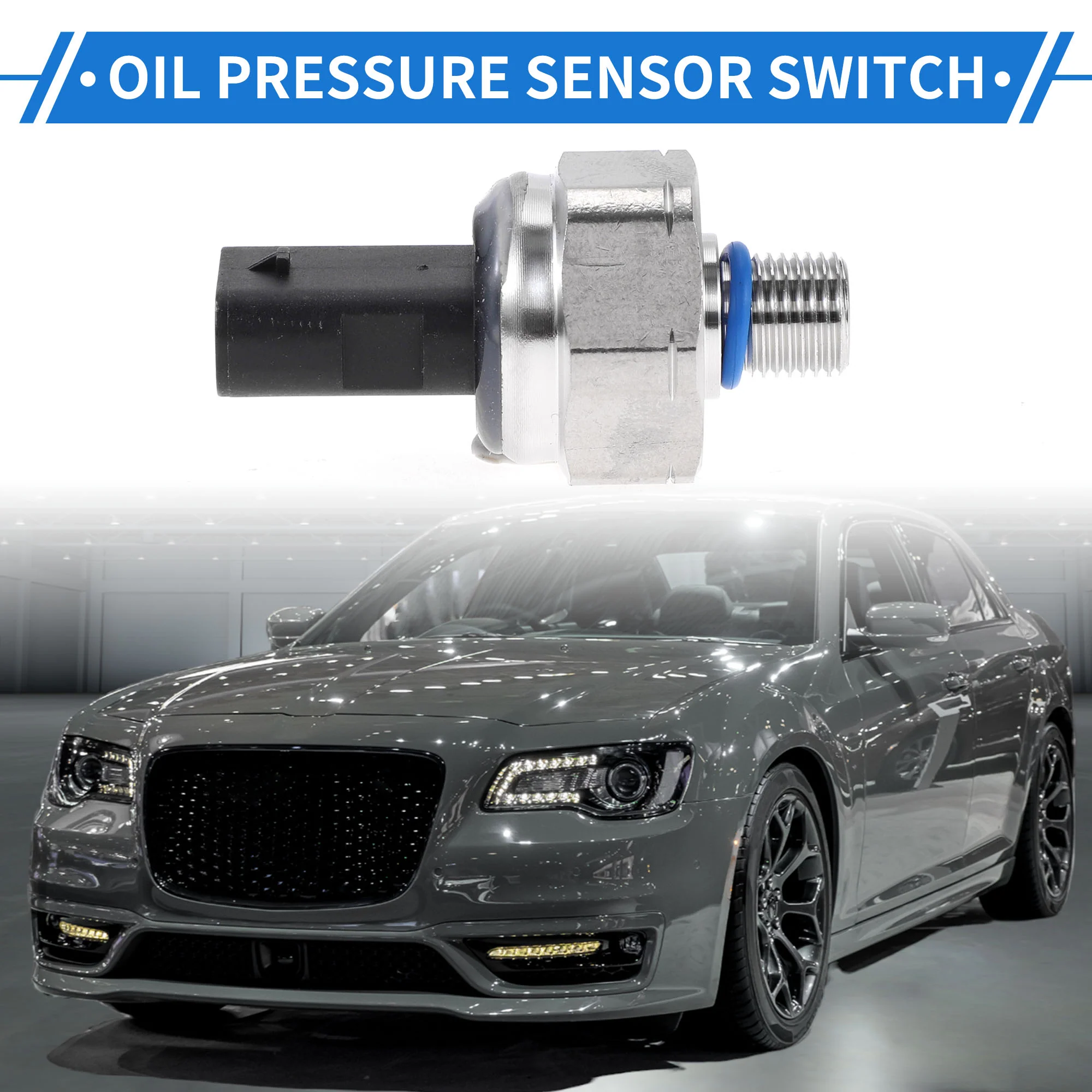 Engine Oil Pressure Sensor Compatible for Ford Edge Escape Expedition Explorer F-150 Fiesta Flex Focus, Durable Metal Plastic Black Silver Tone - Image 4