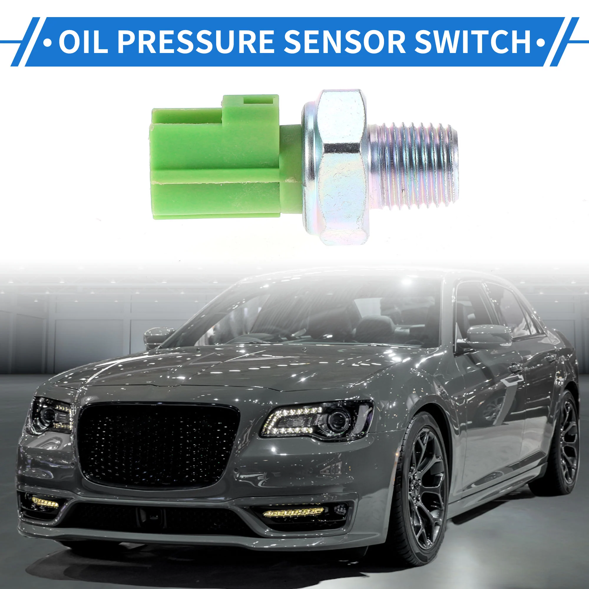 Engine Oil Pressure Sensor Compatible for Mazda Atenza 3 , Durable Metal Plastic Silver Tone Green - Image 4