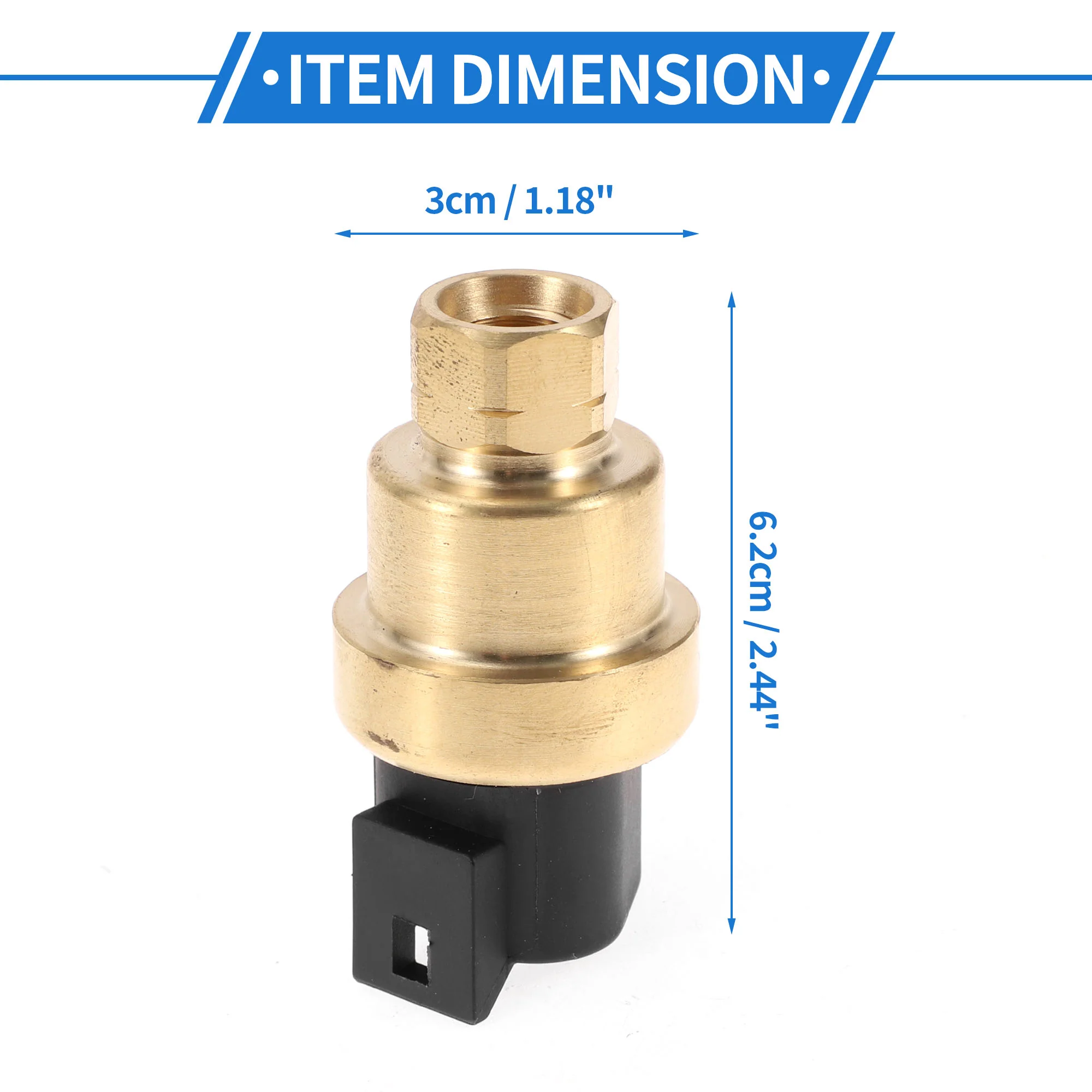 Engine Oil Pressure Sensor Compatible for Caterpillar CAT AP-1000D AP-1055D MT735 MT745 MT755 Excavator 325D, Durable Metal Plastic Black Gold Tone - Image 5