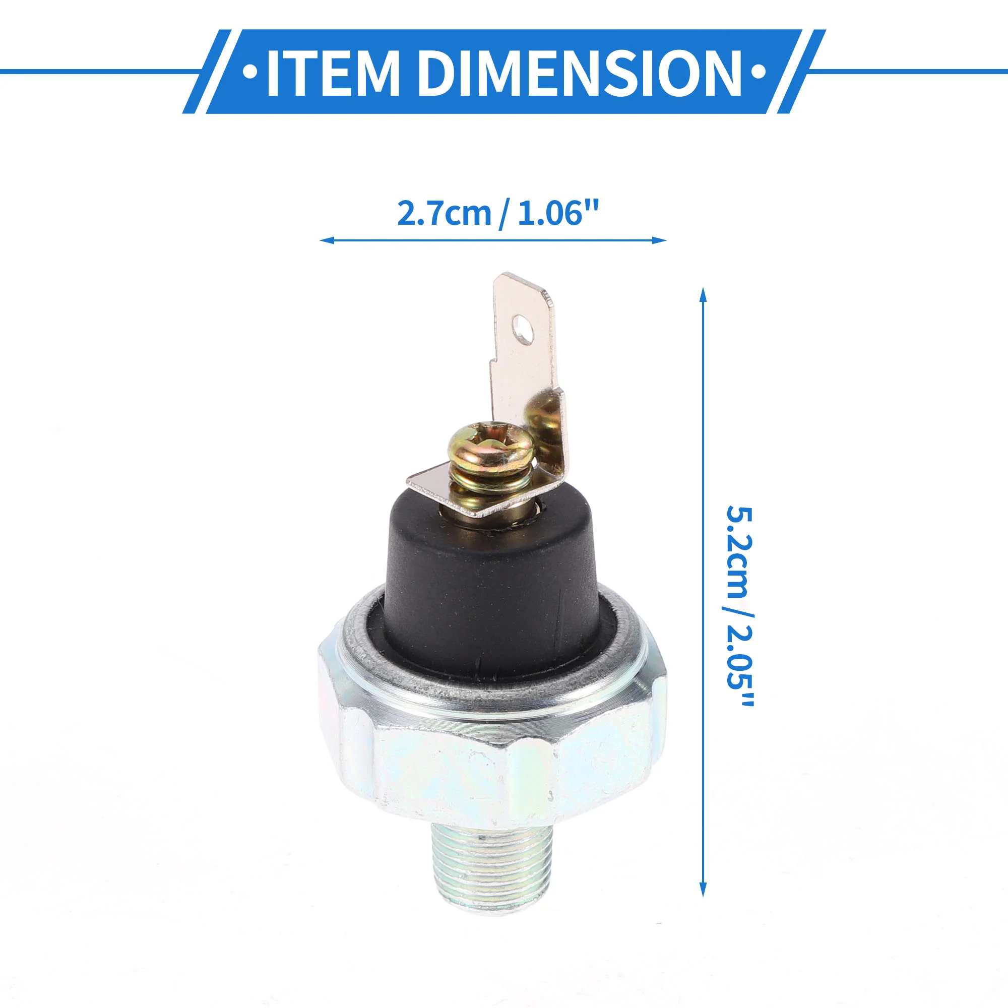 Engine Oil Pressure Sensor Compatible for Honda for Acura 1991-1994, Durable Metal Plastic Black Silver Tone - Image 5