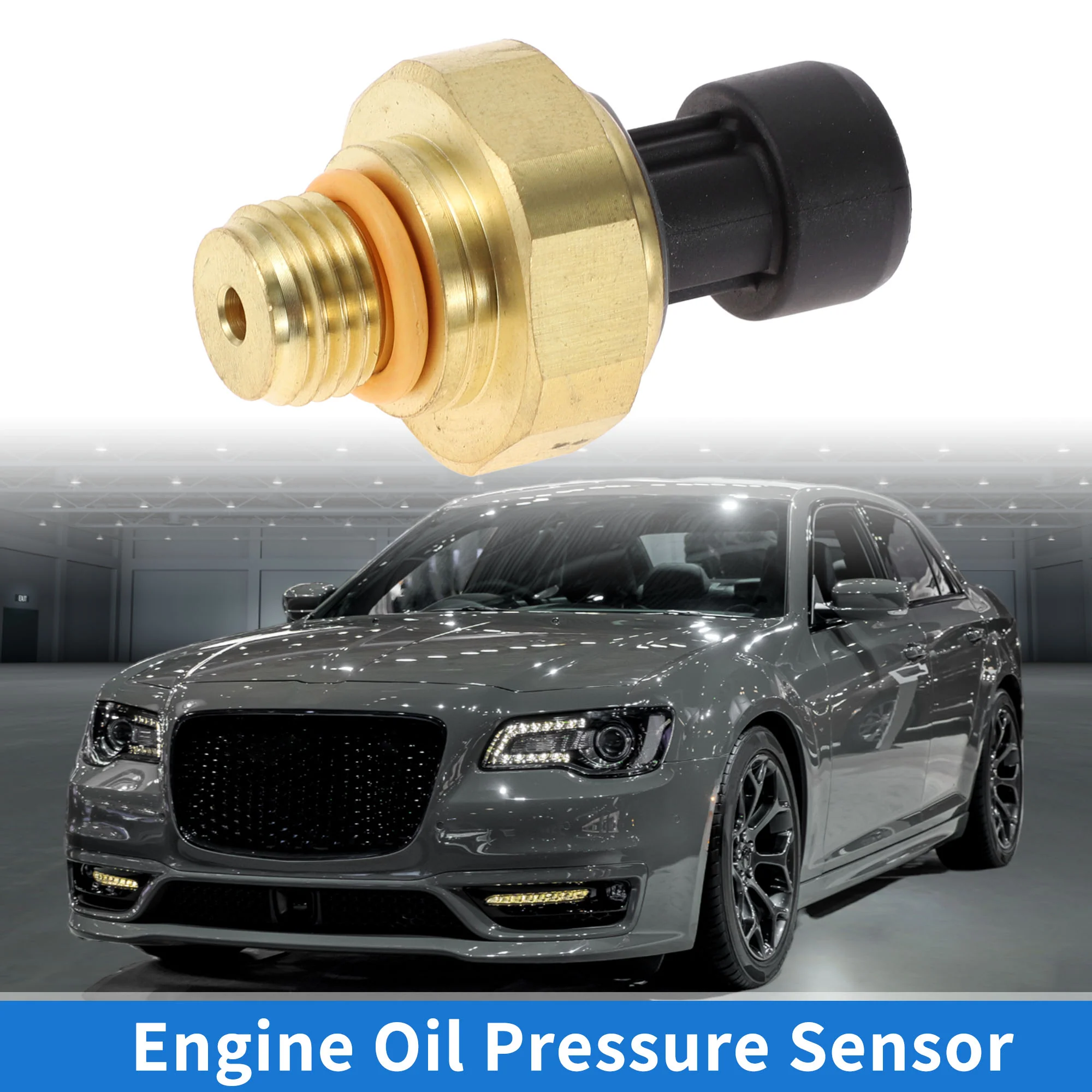 Engine Oil Pressure Sensor Compatible for Dodge 2500 3500 1998 2001, Durable Metal Plastic Black Gold Tone - Image 2